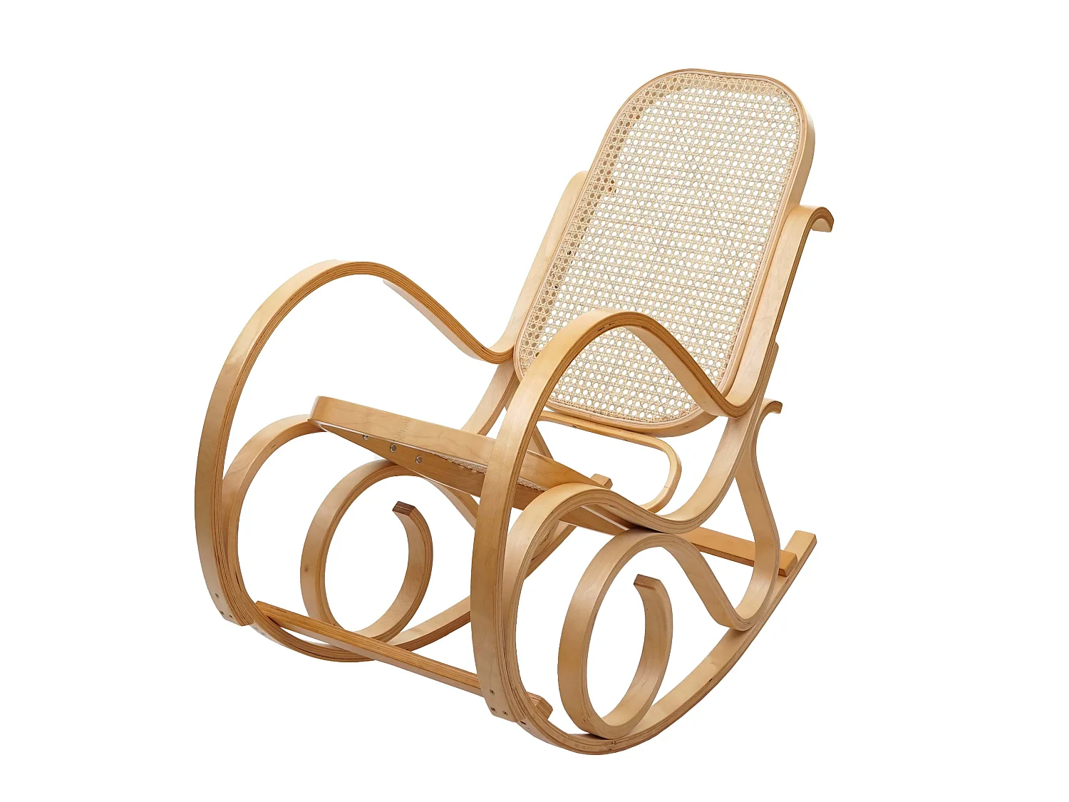 Schommelstoel Gallarate rotan,  eikenlook