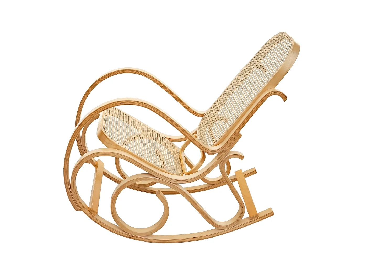 Schommelstoel Gallarate rotan,  eikenlook