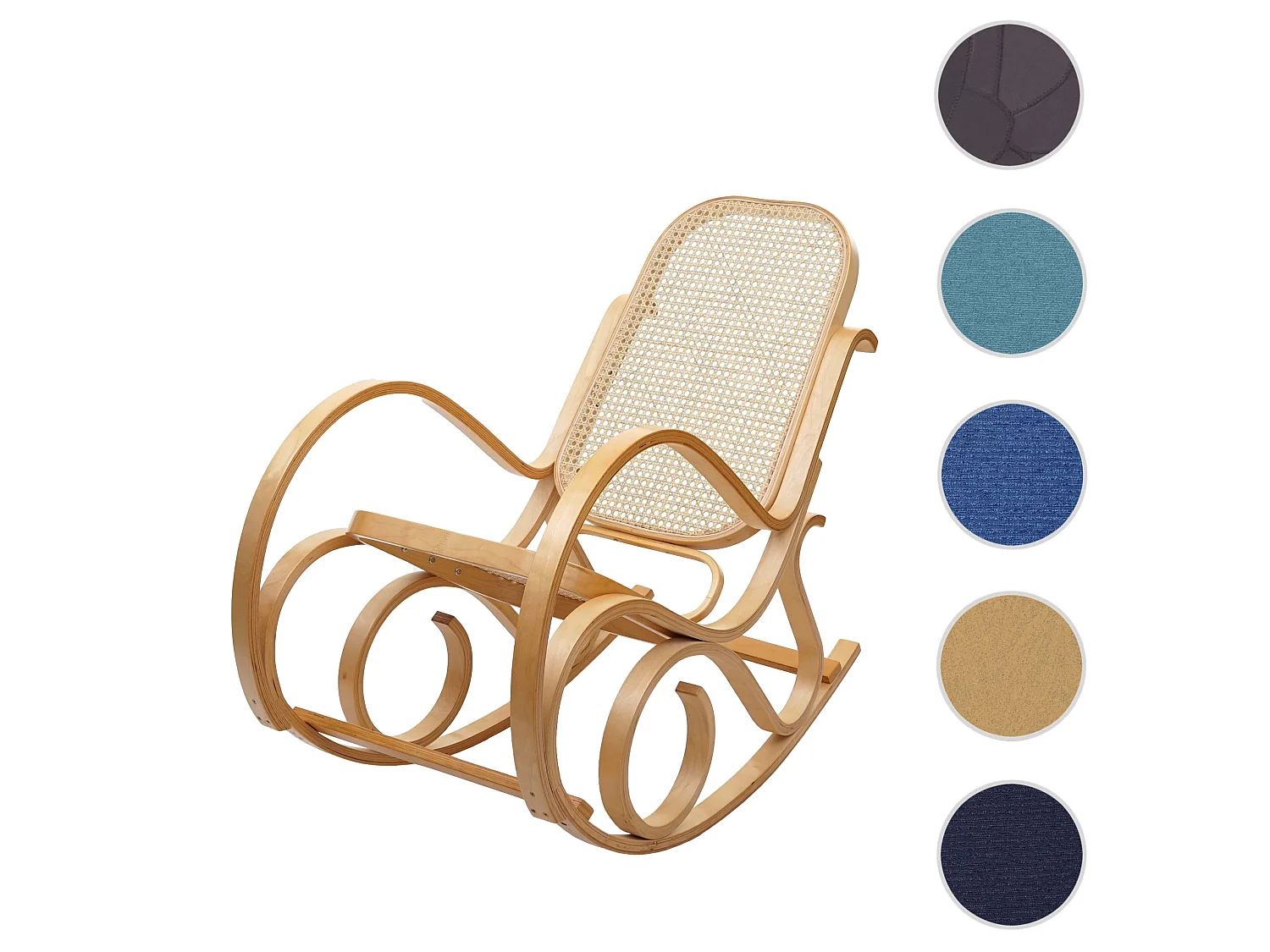 Schommelstoel Gallarate rotan,  eikenlook