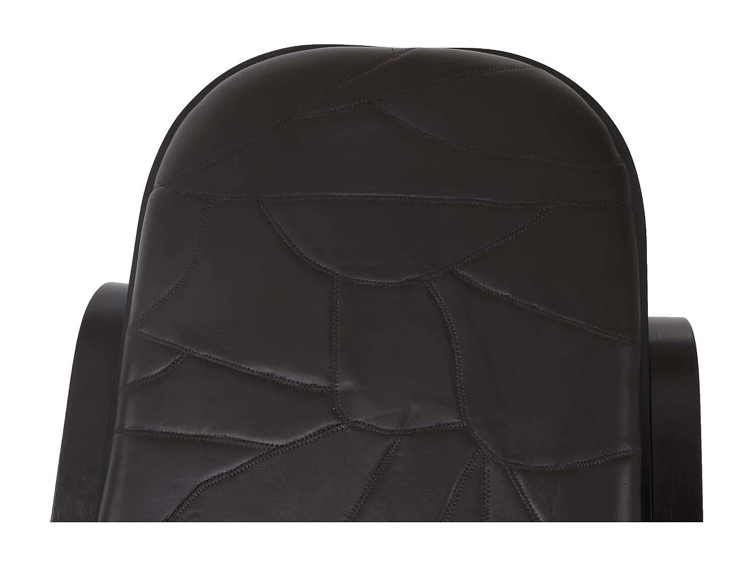 Schommelstoel Gallarate,  walnoot look, bruin patchwork leer