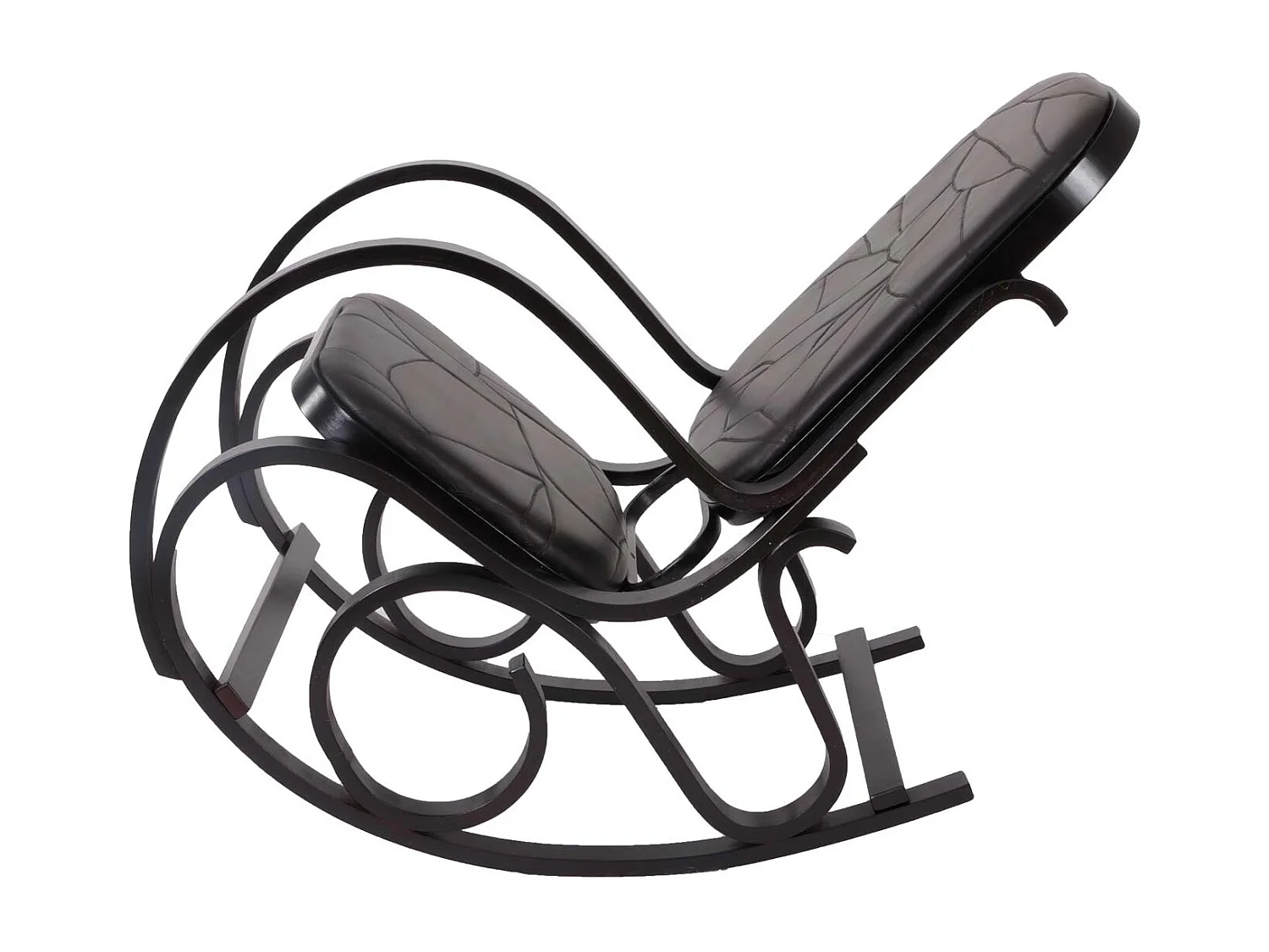 Fotel bujany Gallarate,  wygląd orzecha, brązowa skóra patchworkowa