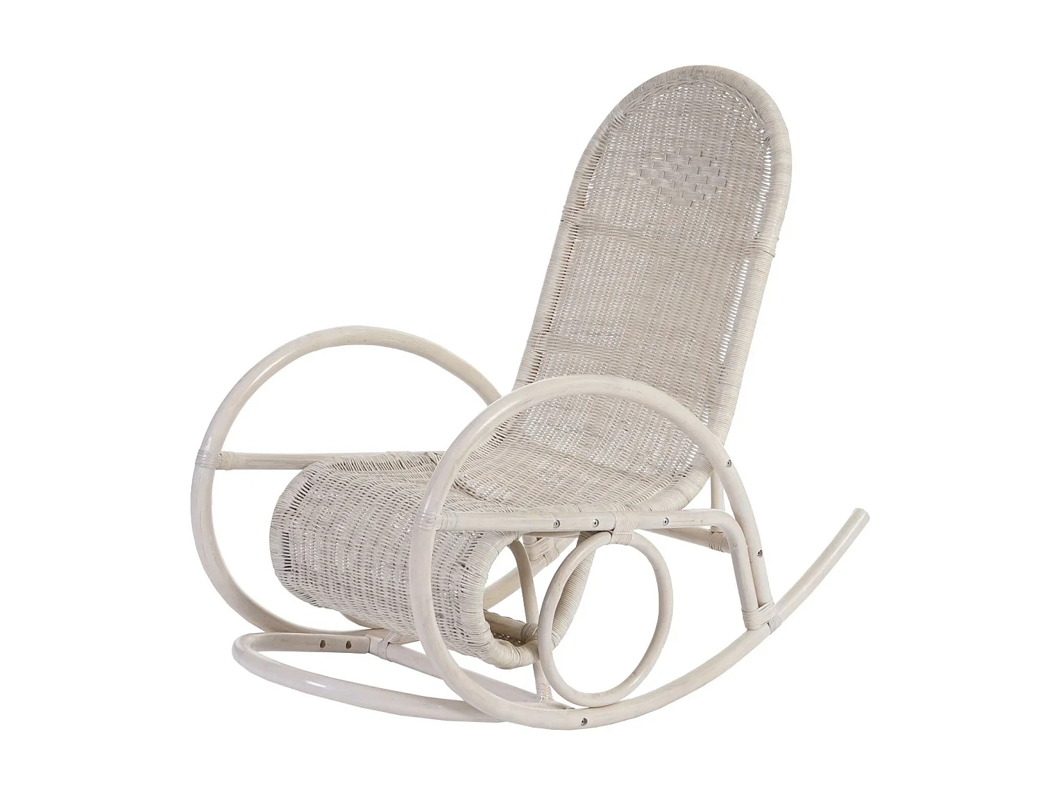 Fauteuil à bascule Queluz,  rembourrage crème