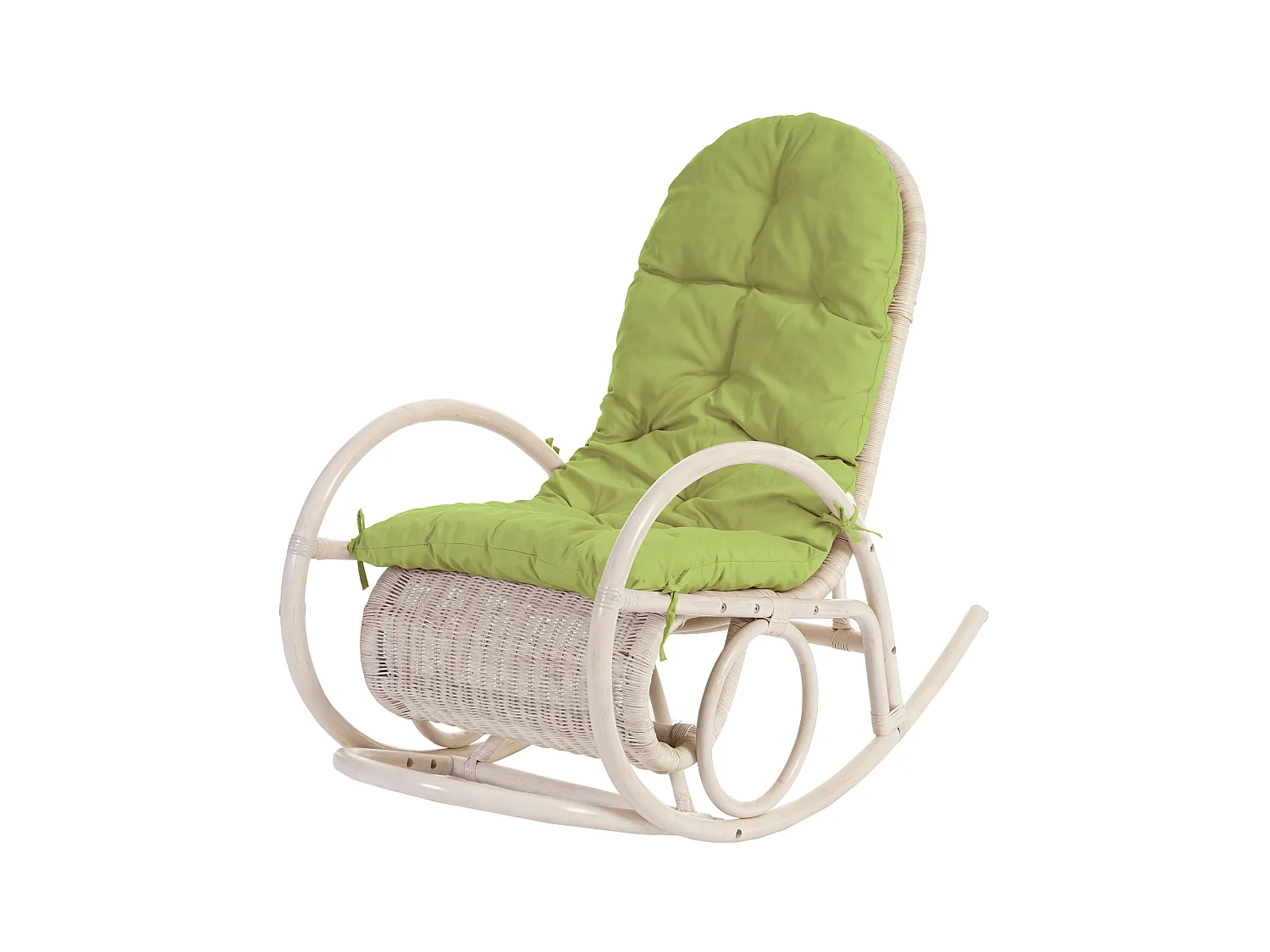 Fauteuil à bascule Queluz,  rembourrage vert