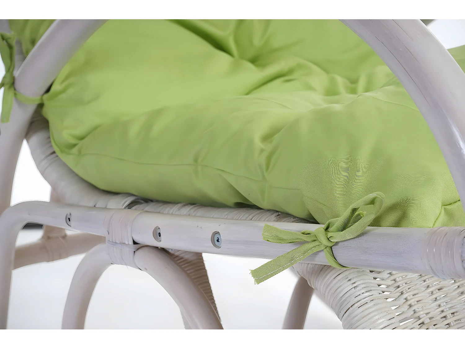 Fotel bujany Queluz,  zielona poduszka