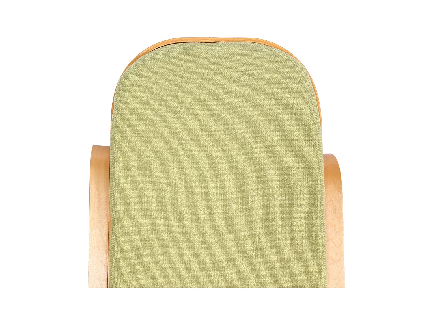 Fauteuil à bascule Gallarate,  aspect chêne, tissu/textile vert