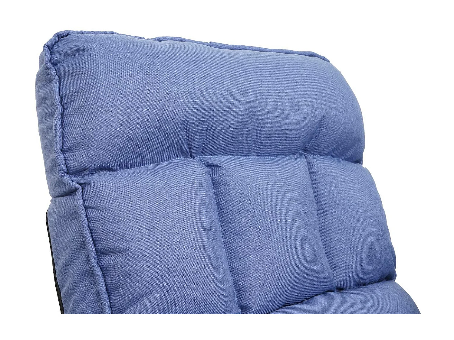 Fauteuil à bascule MCW-K40,  tissu/textile bleu