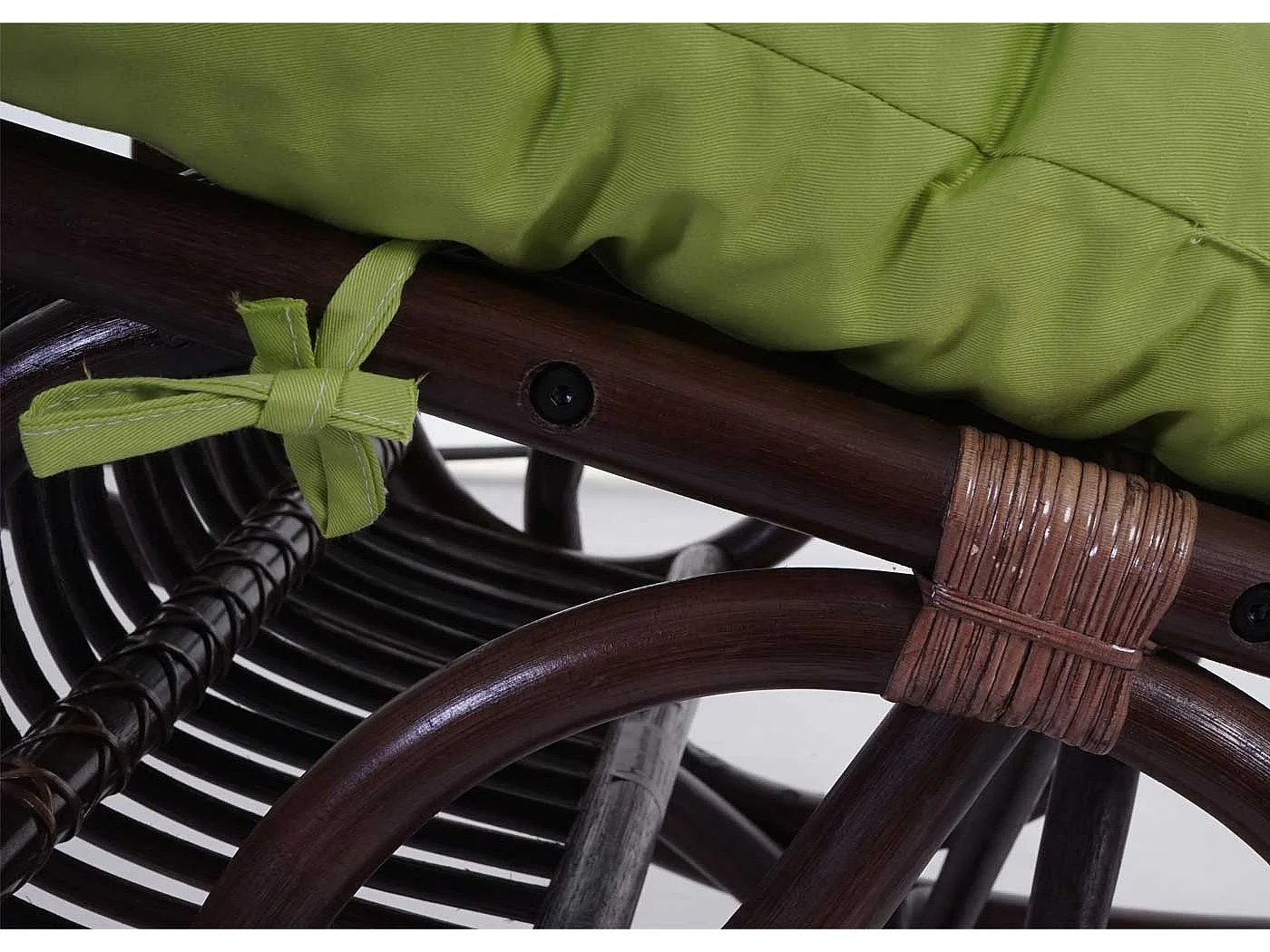 Schommelstoel MCW-C40 Rotan,  groen kussen