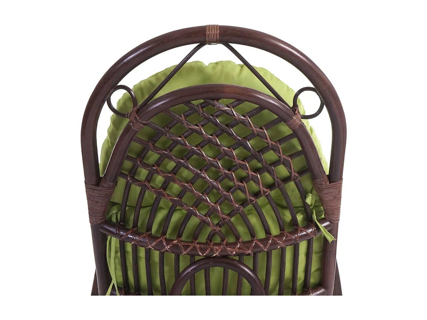 Schommelstoel MCW-C40 Rotan,  groen kussen