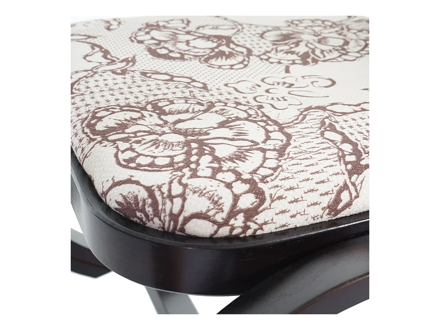 Schommelstoel Gallarate,  walnoot look, stof/textiel jacquard bruin