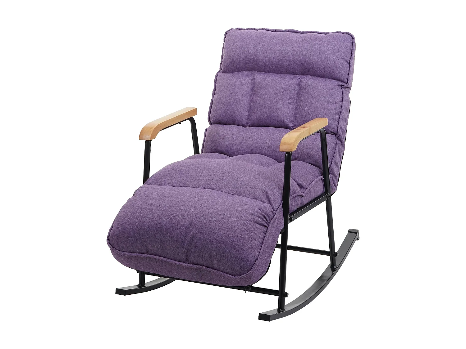 Fauteuil à bascule MCW-K40,  tissu/textile lilas mauve