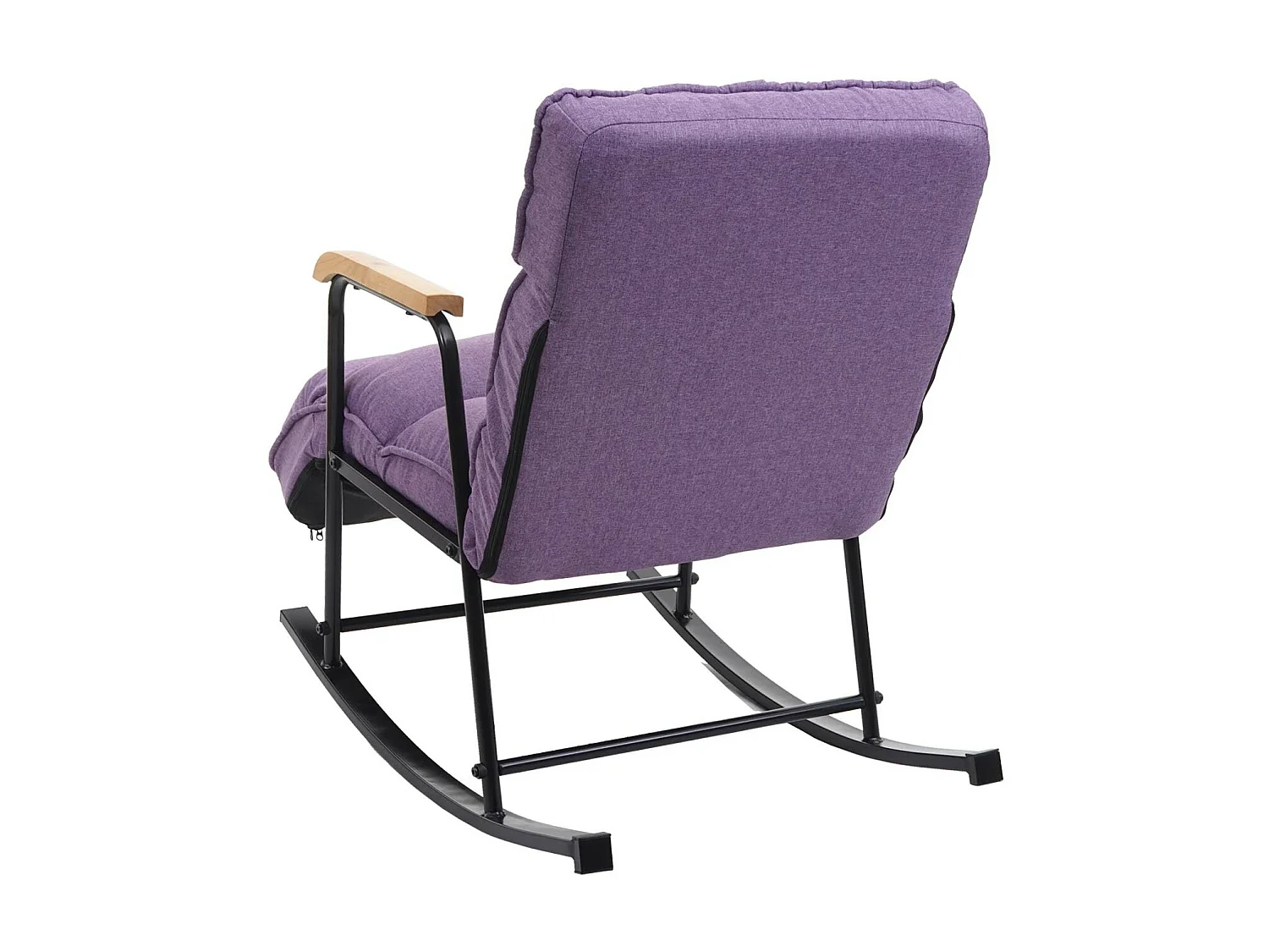 Fauteuil à bascule MCW-K40,  tissu/textile lilas mauve