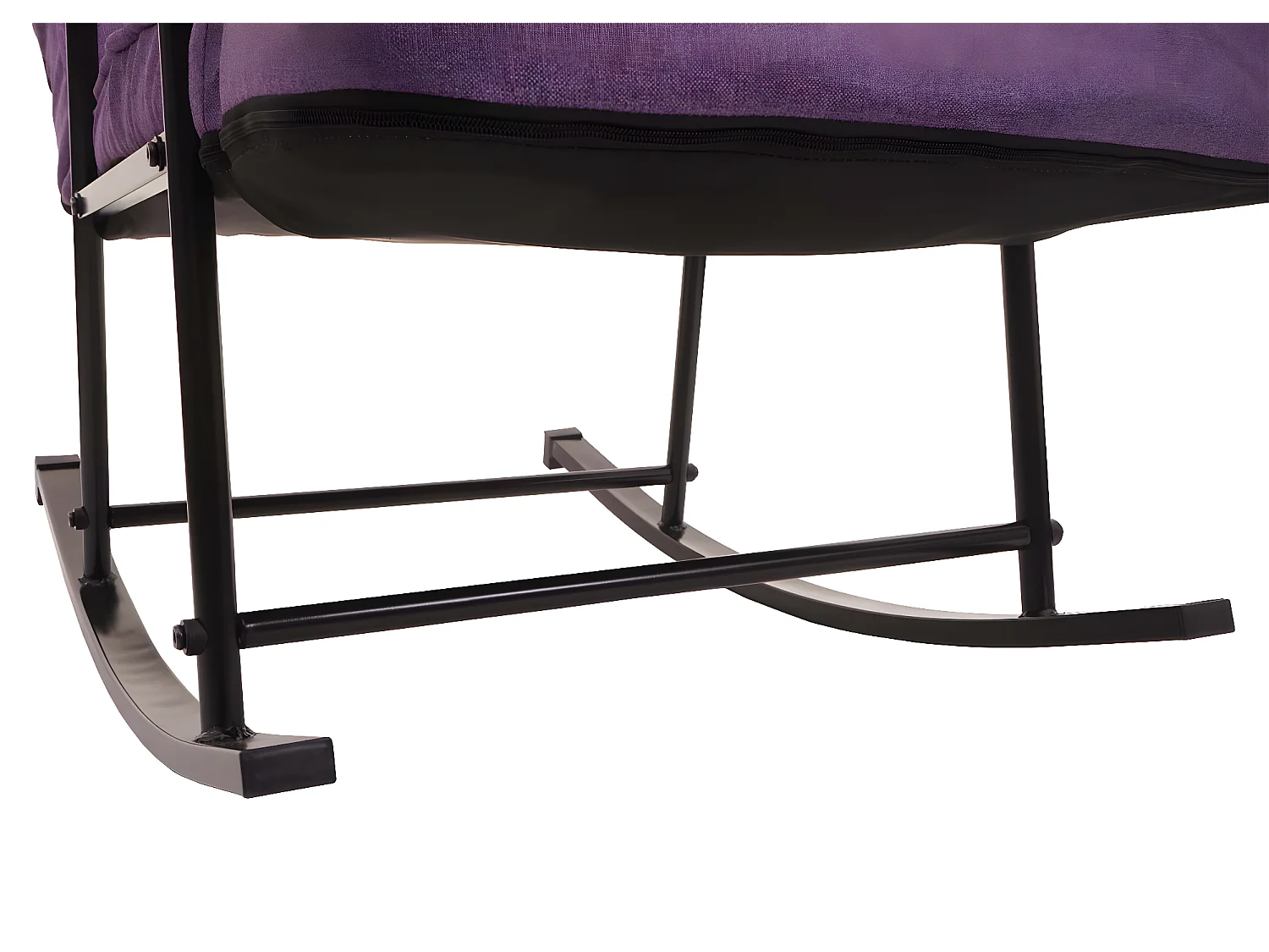 Fauteuil à bascule MCW-K40,  tissu/textile lilas mauve