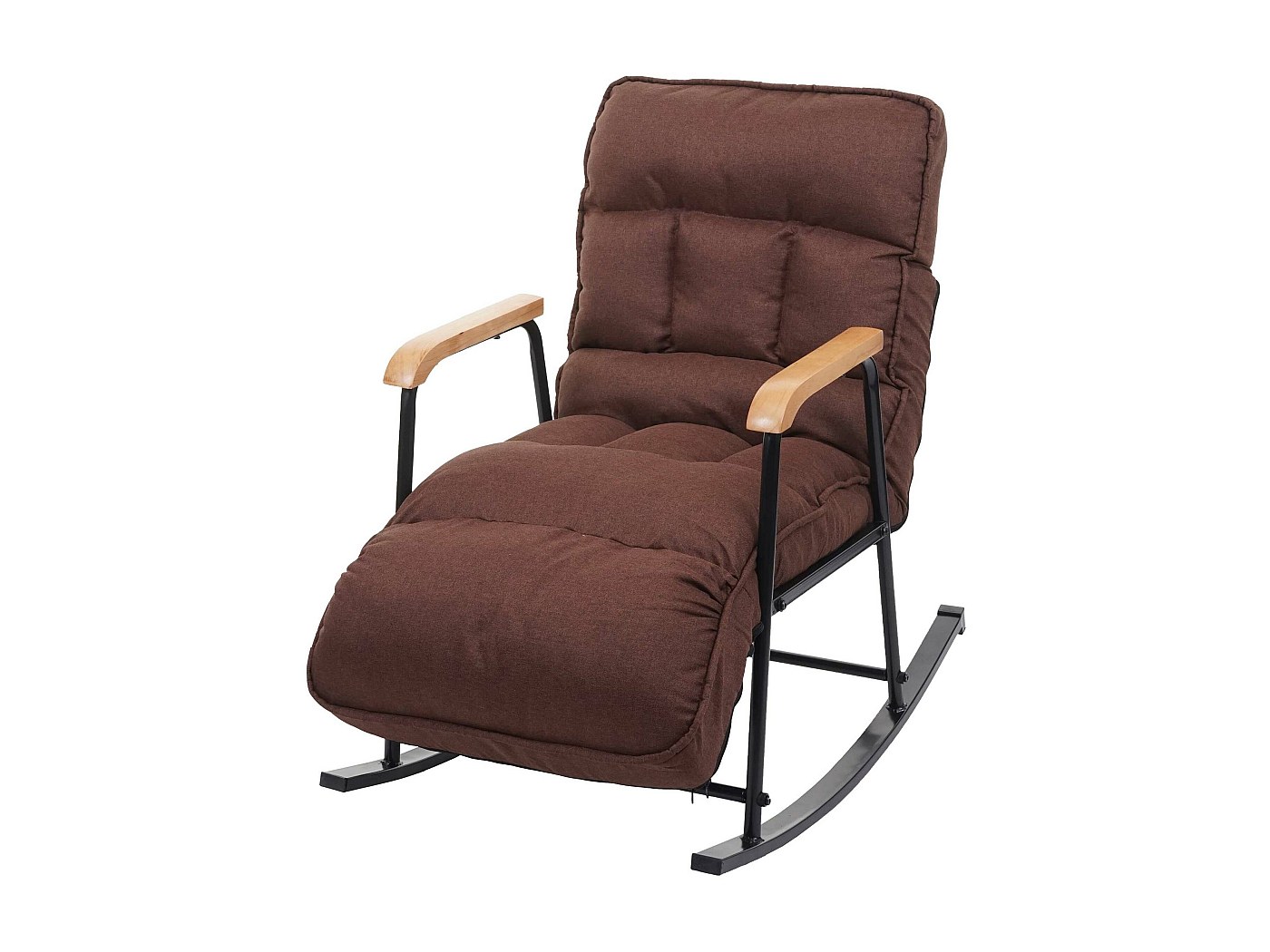Sedia A Dondolo Regolabile Con Poggiapiedi - Schienale 90°-180°, Portata 200kg, Design Moderno