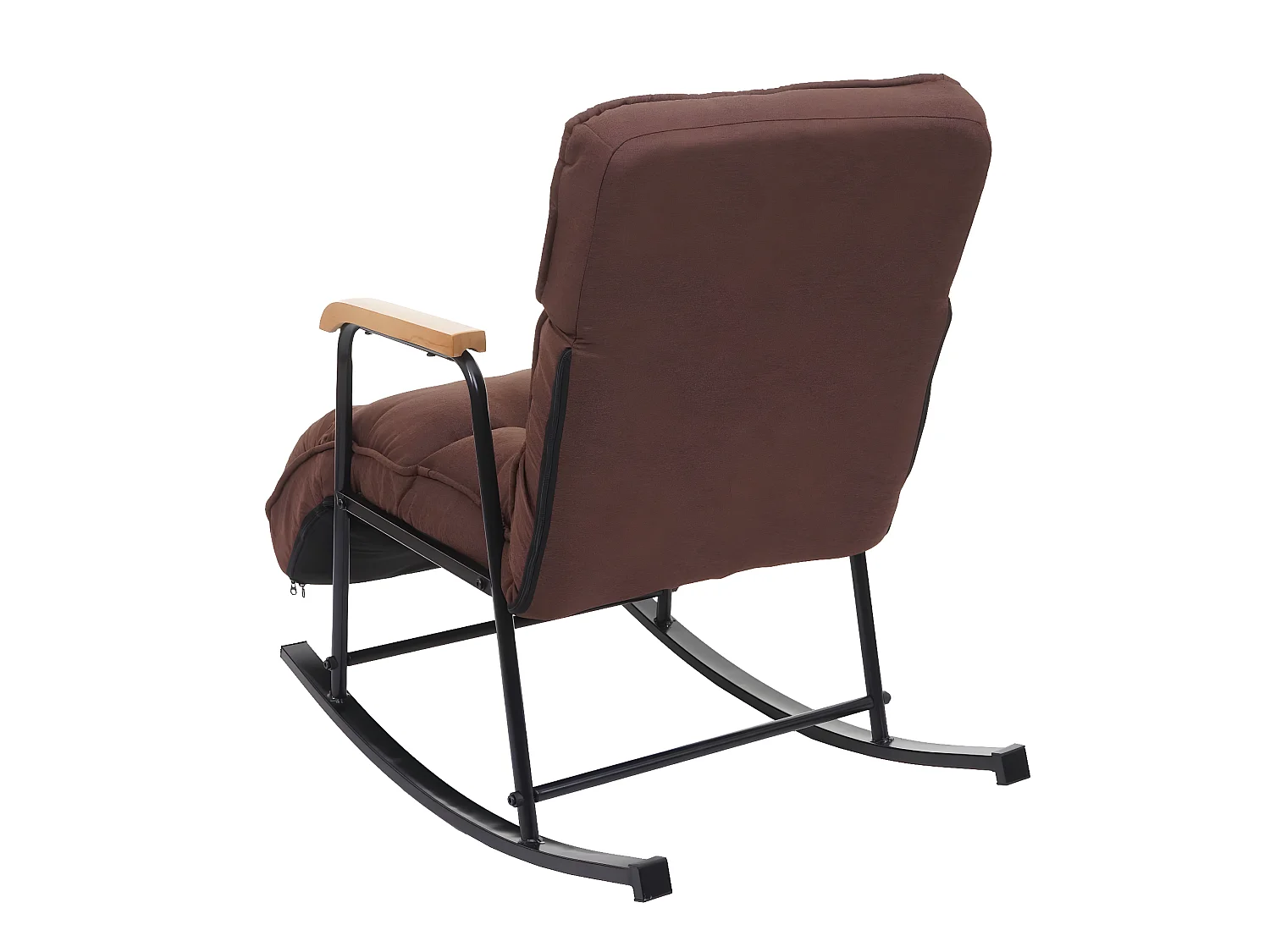Schommelstoel MCW-K40,  stof/textiel donkerbruin