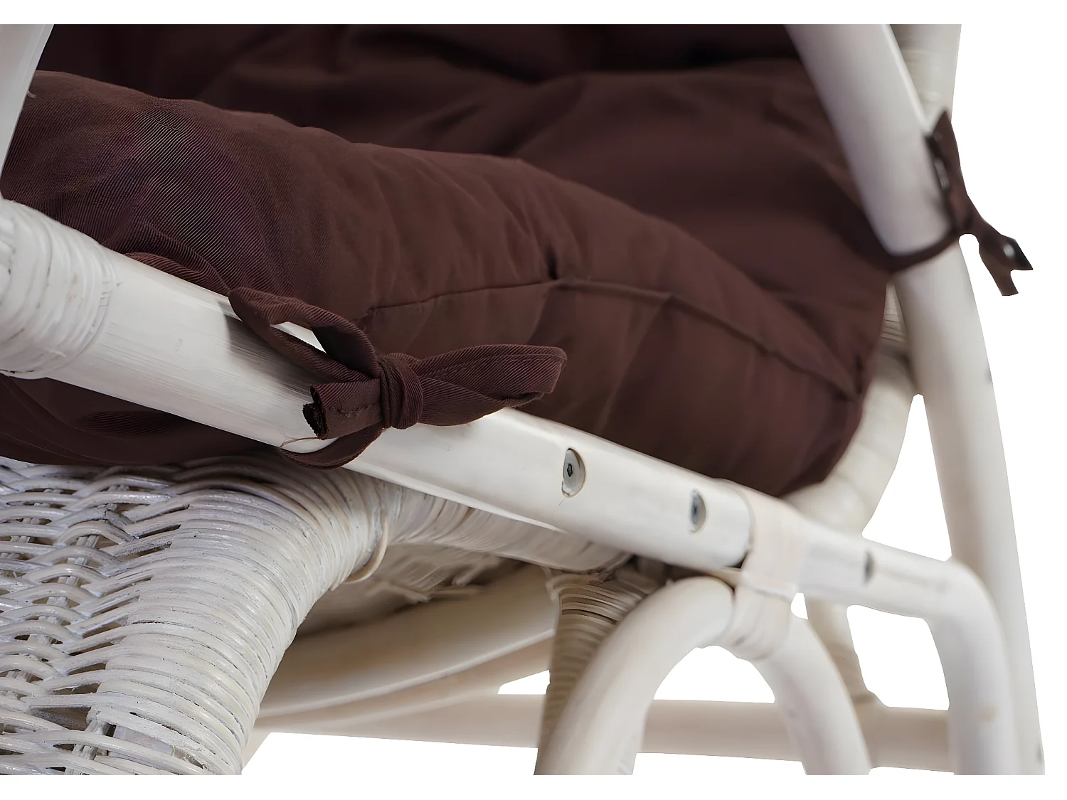 Fauteuil à bascule Queluz,  rembourrage marron