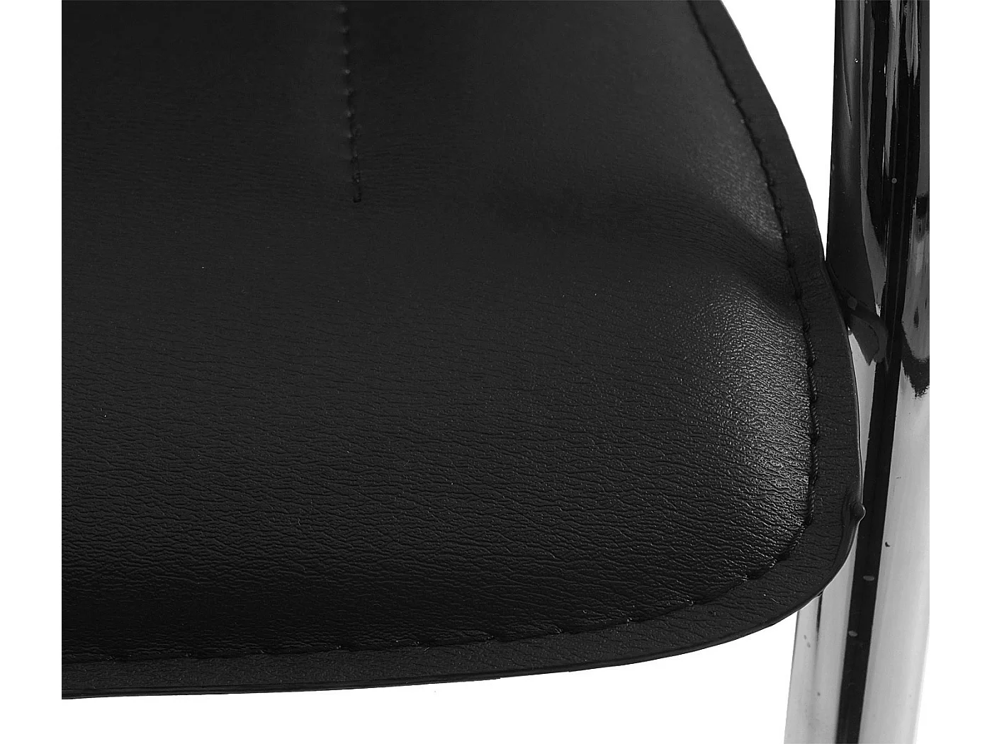 Set 2x sedie ufficio sala attesa studio a slitta Samara acciaio 56x56x93cm ~ nero