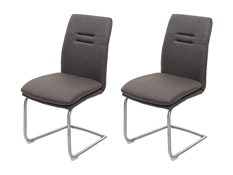 Cadeira de jantar MCW-H70 (conjunto de 2),  cinzento-castanho