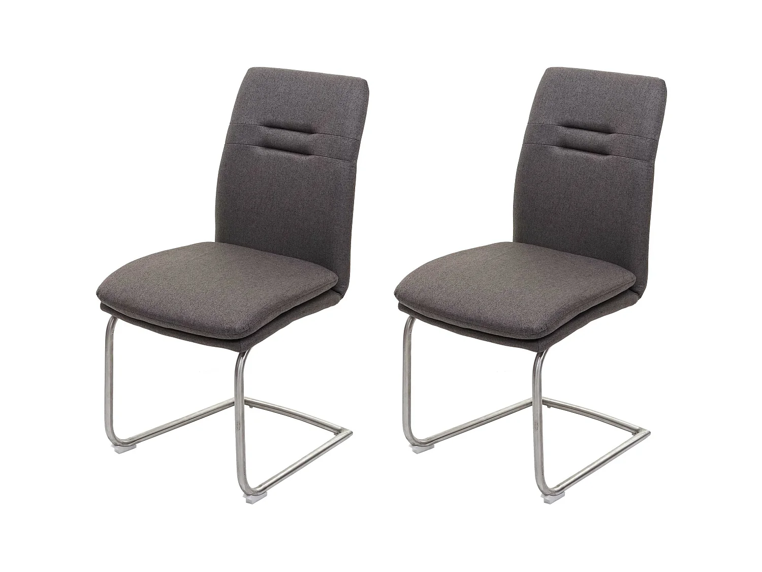 Chaise de salle à manger MCW-H70 (lot de 2),  gris-brun