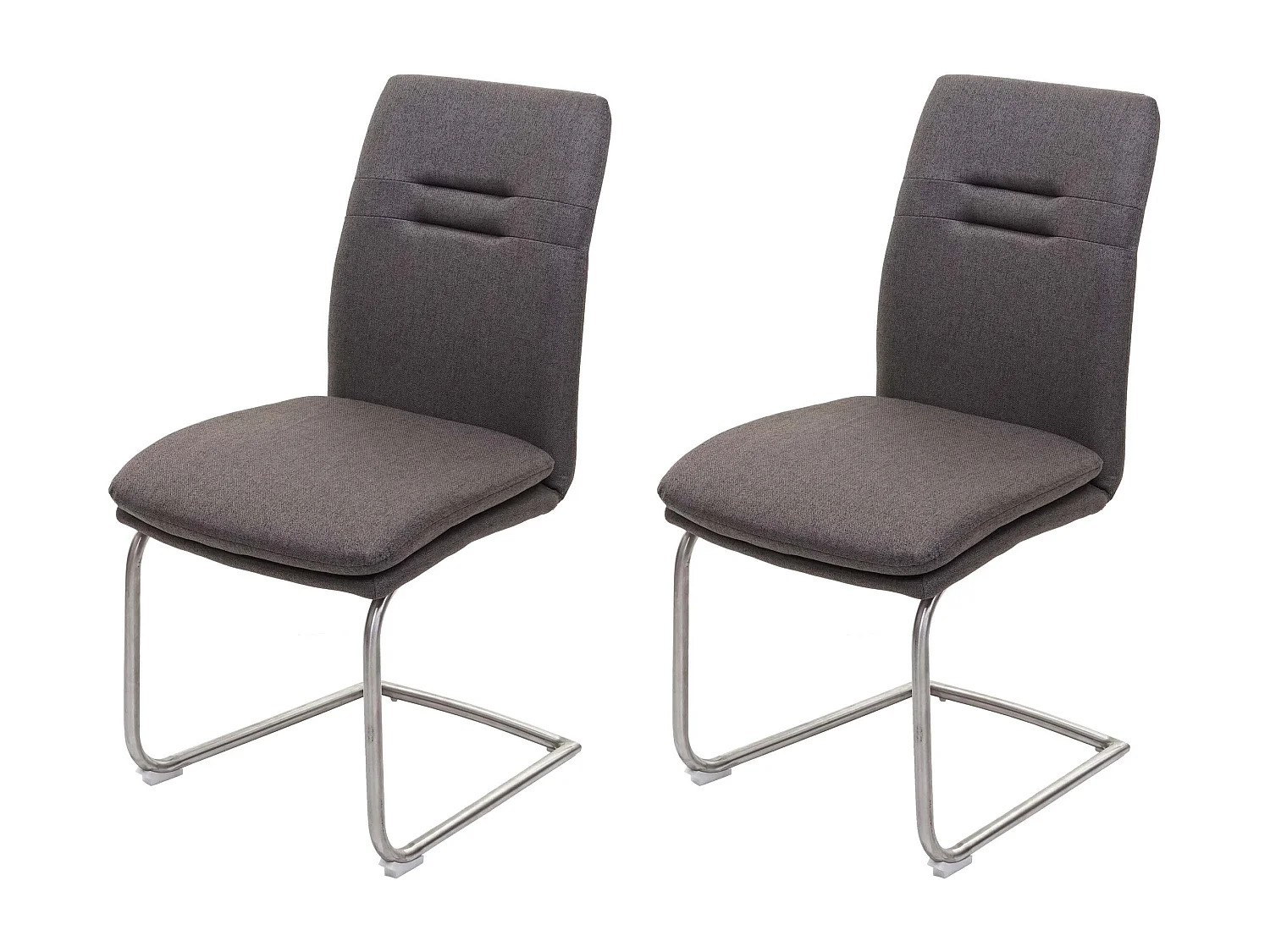 Chaise de salle à manger MCW-H70 (lot de 2),  gris-brun