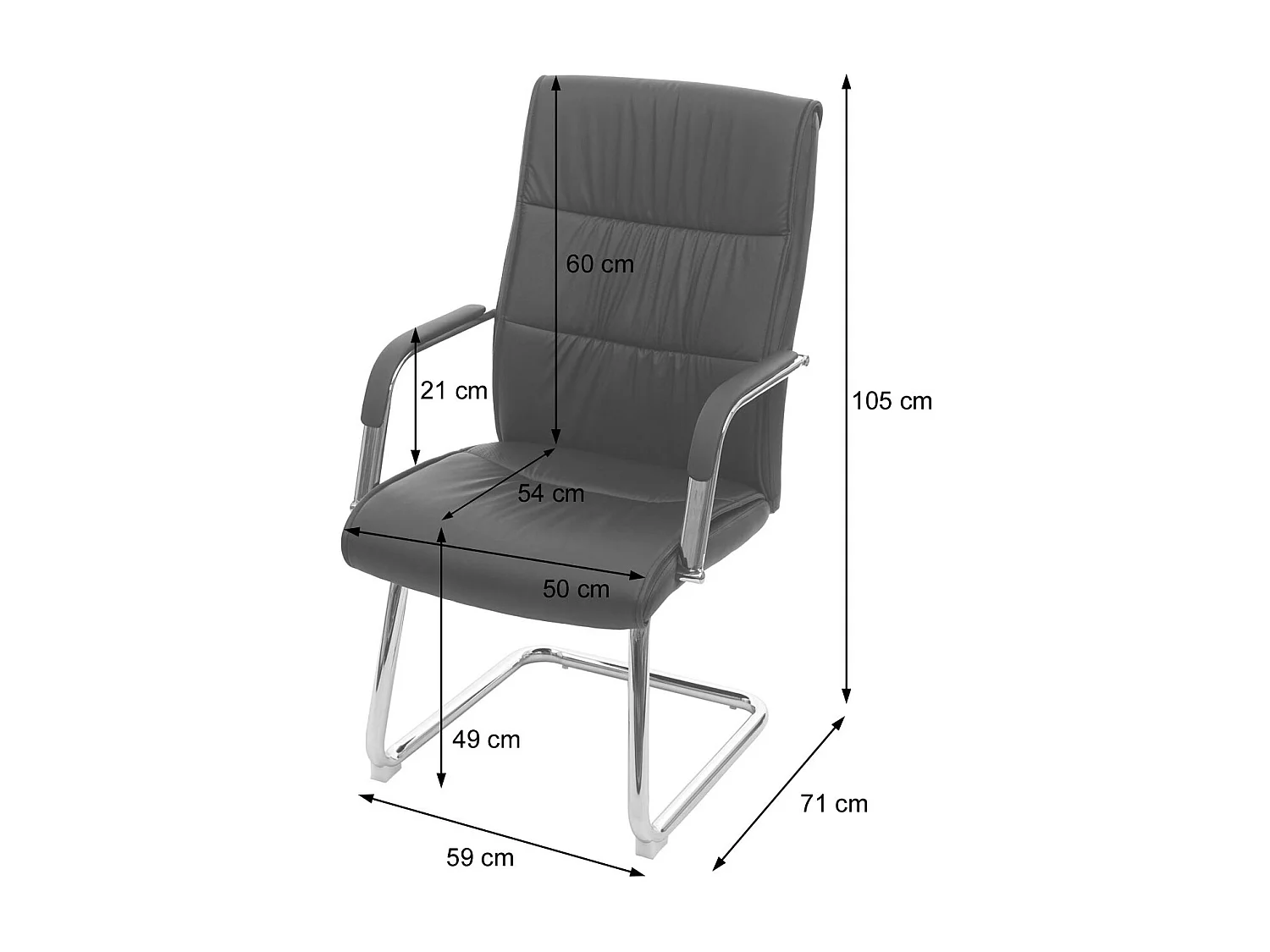 Conferentiestoel MCW-A49,  bruin