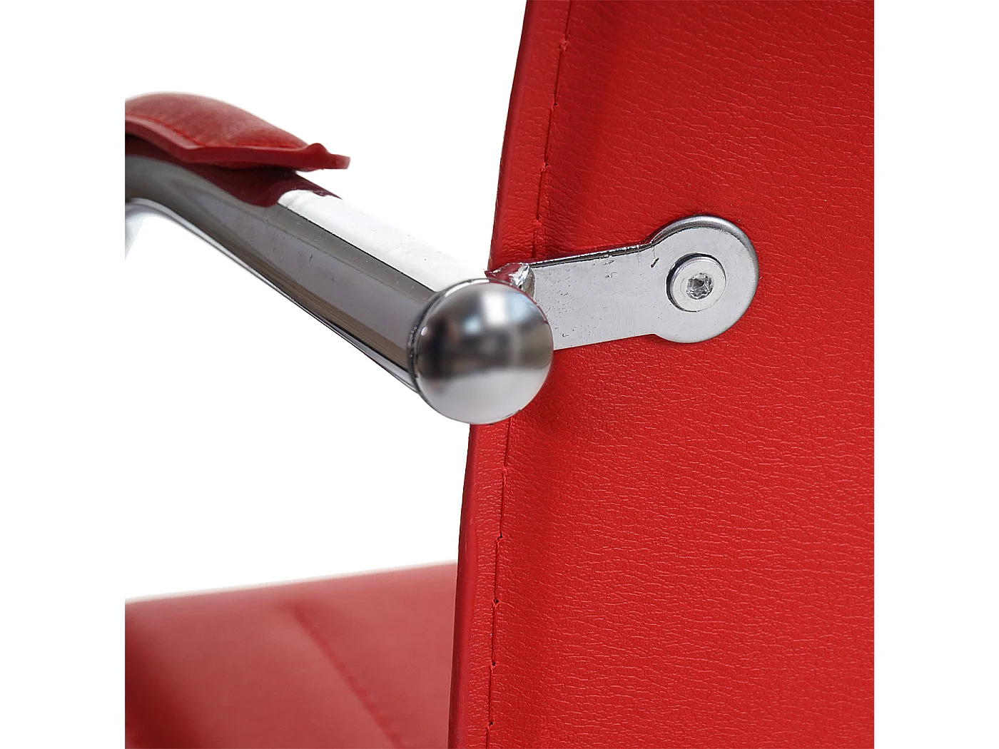 Set 2x sedie ufficio sala attesa studio a slitta Samara acciaio 56x56x93cm rosso