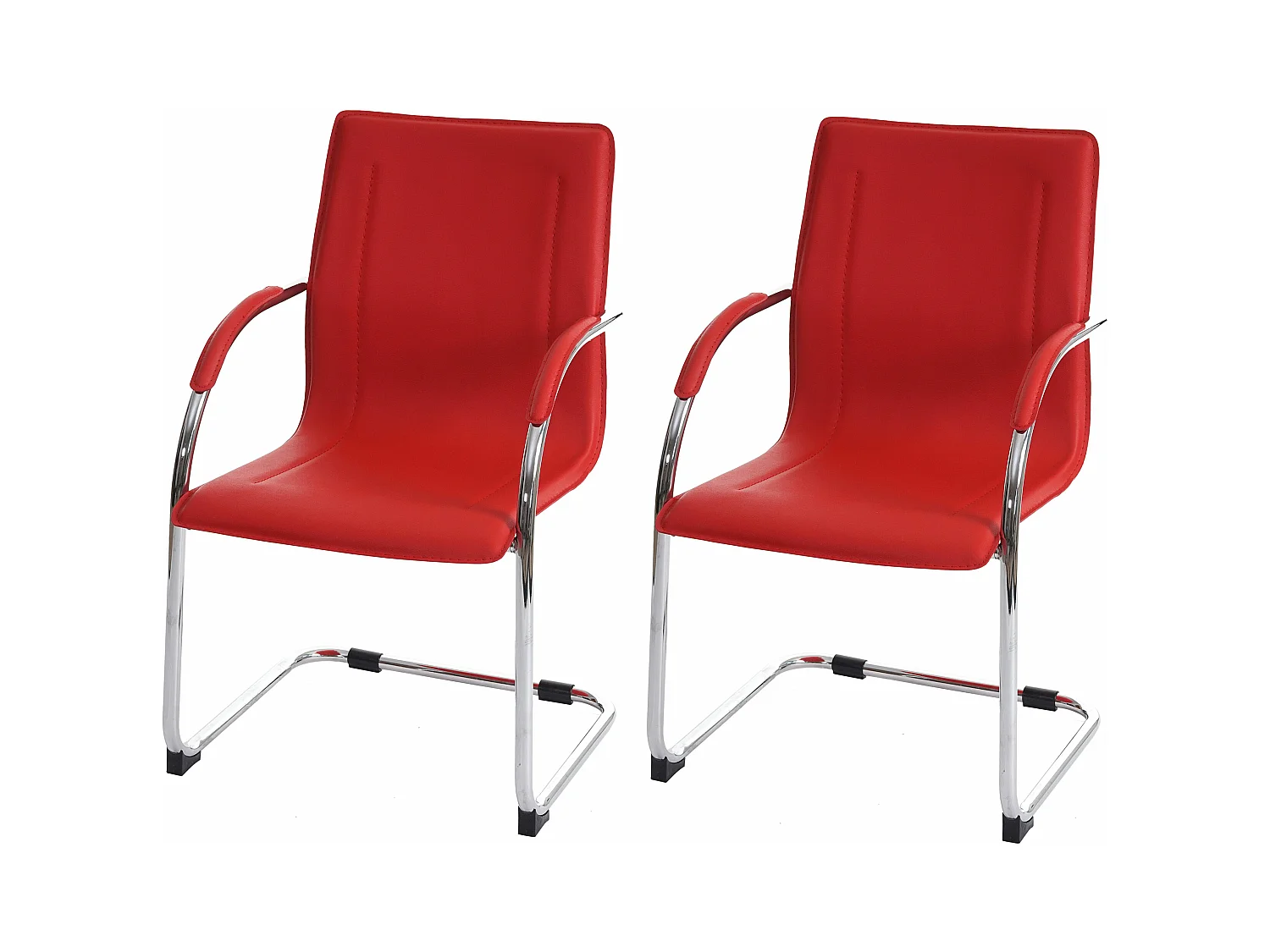 Conferentiestoel Perm (set van 2),  rood