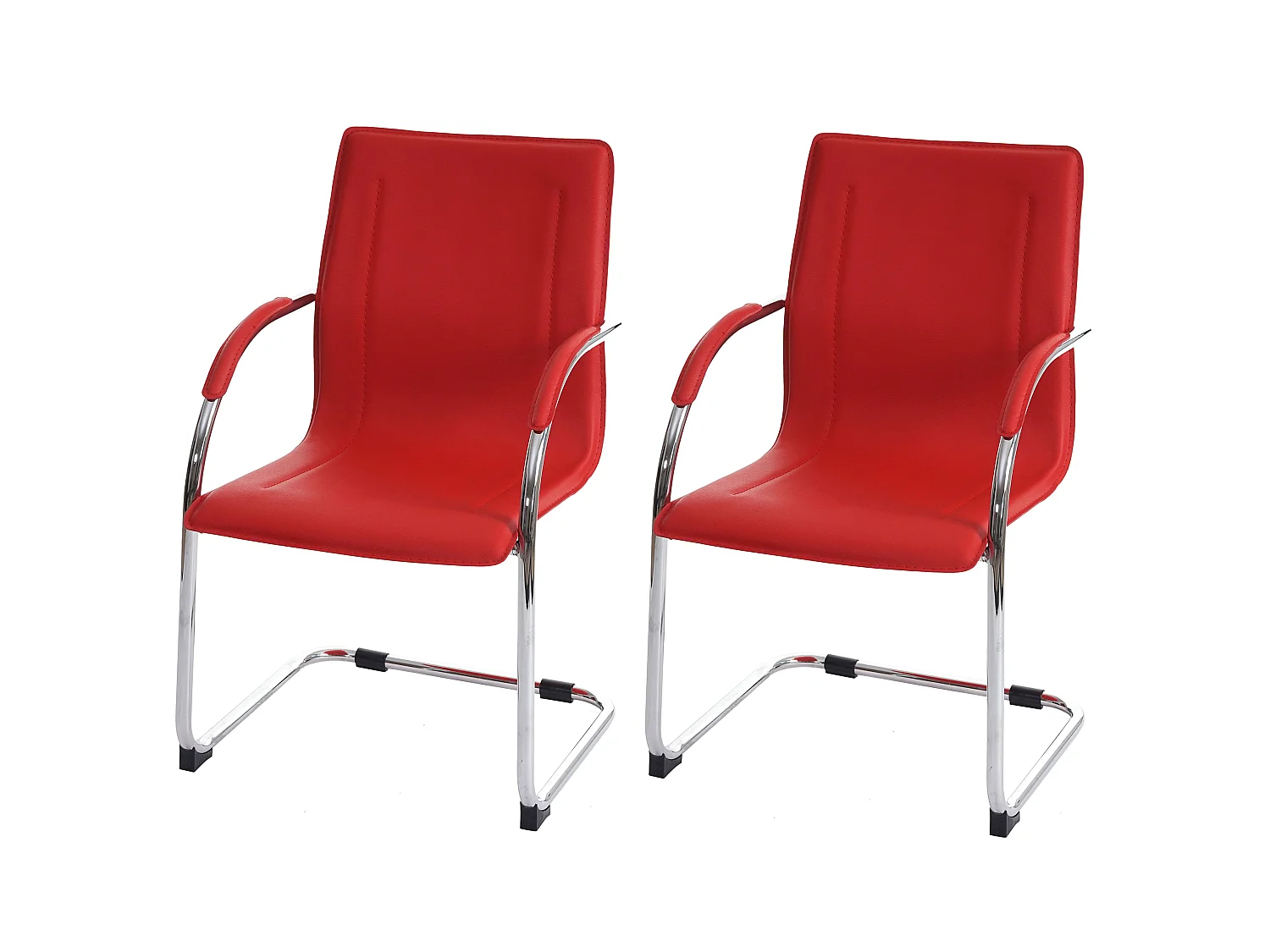 Siège de conférence Perm (lot de 2),  rouge