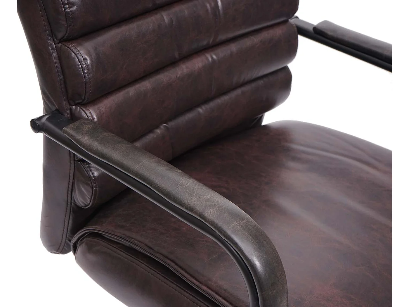 Conferentiestoel MCW-H31 (set van 6),  kunstleer bruin