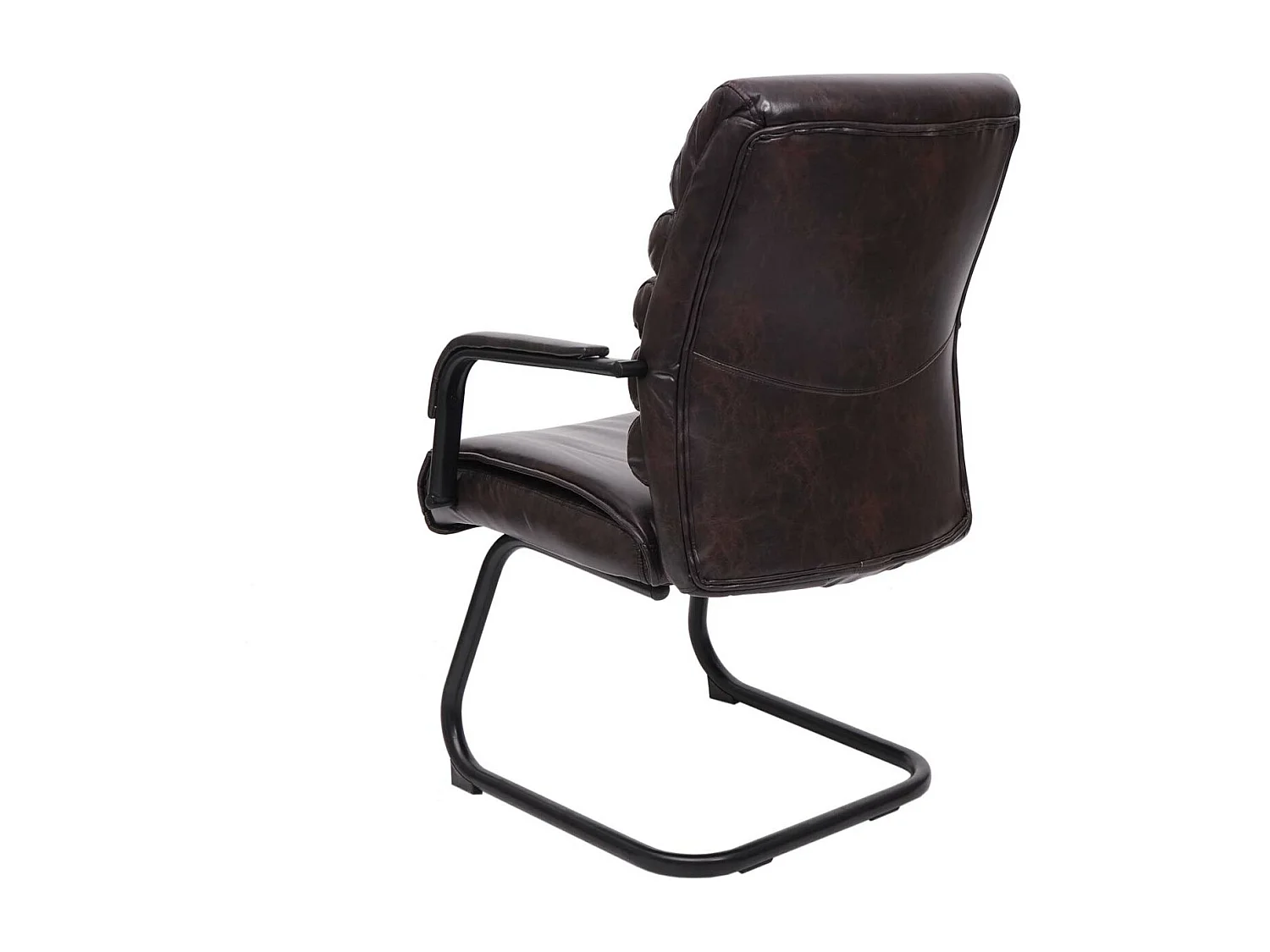 Conferentiestoel MCW-H31 (set van 6),  kunstleer bruin