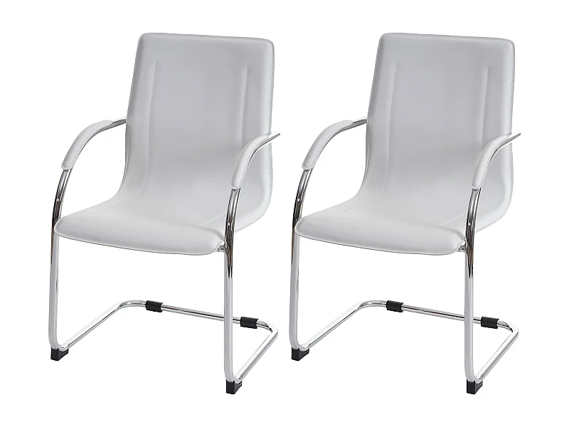 Krzesło konferencyjne Perm (zestaw 2 sztuk),  biały