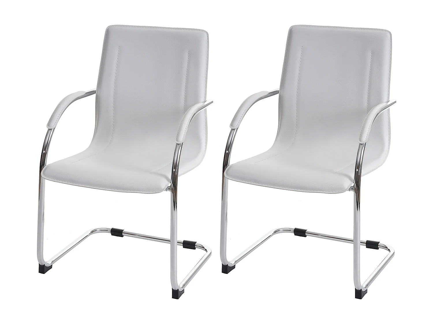 Konferenzstuhl Perm (2er-Set), Weiß