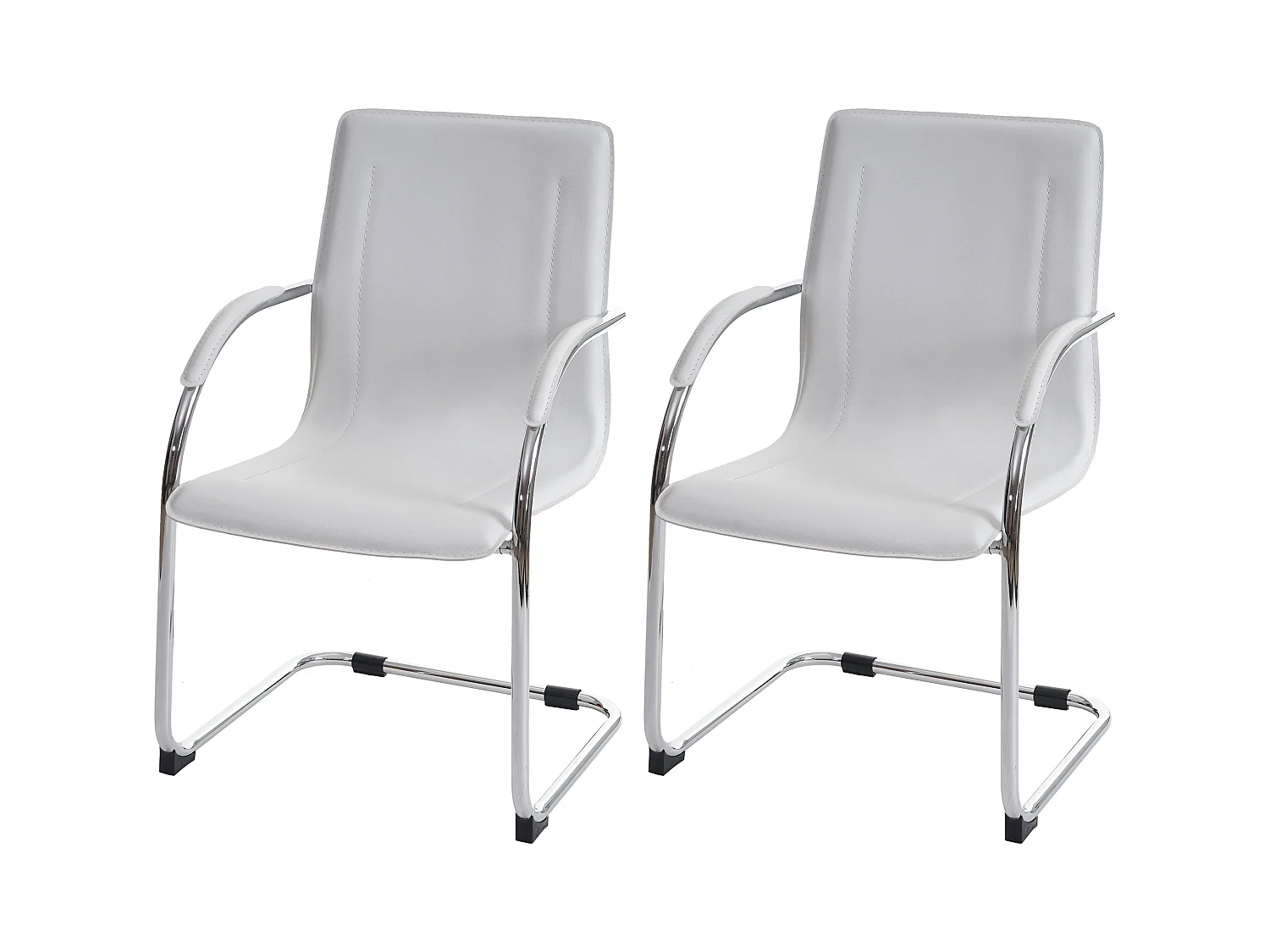 Conferentiestoel Perm (set van 2),  wit