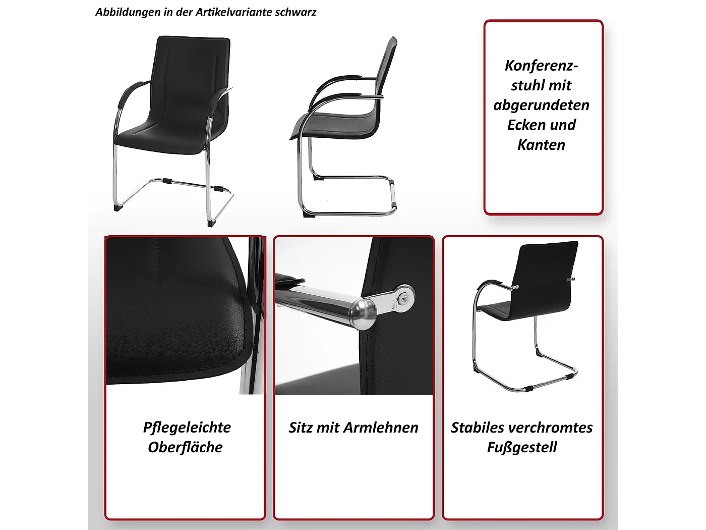 Krzesło konferencyjne Perm (zestaw 2 sztuk),  biały