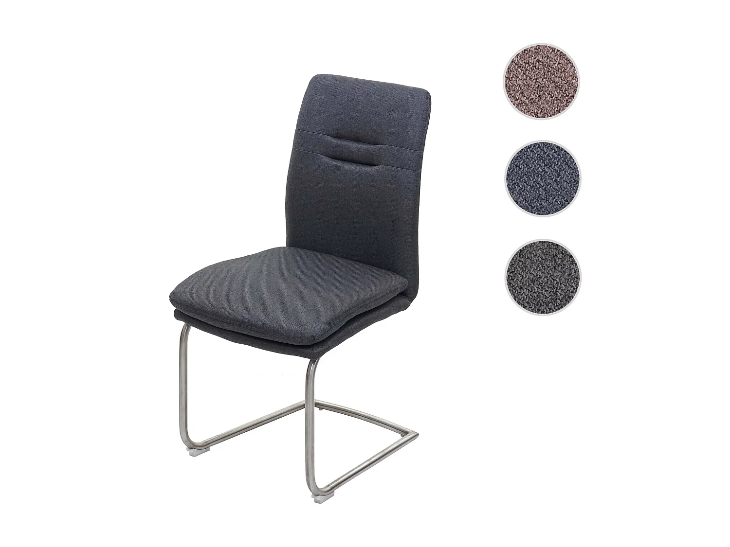 Chaise de salle à manger MCW-H70,  gris-foncé