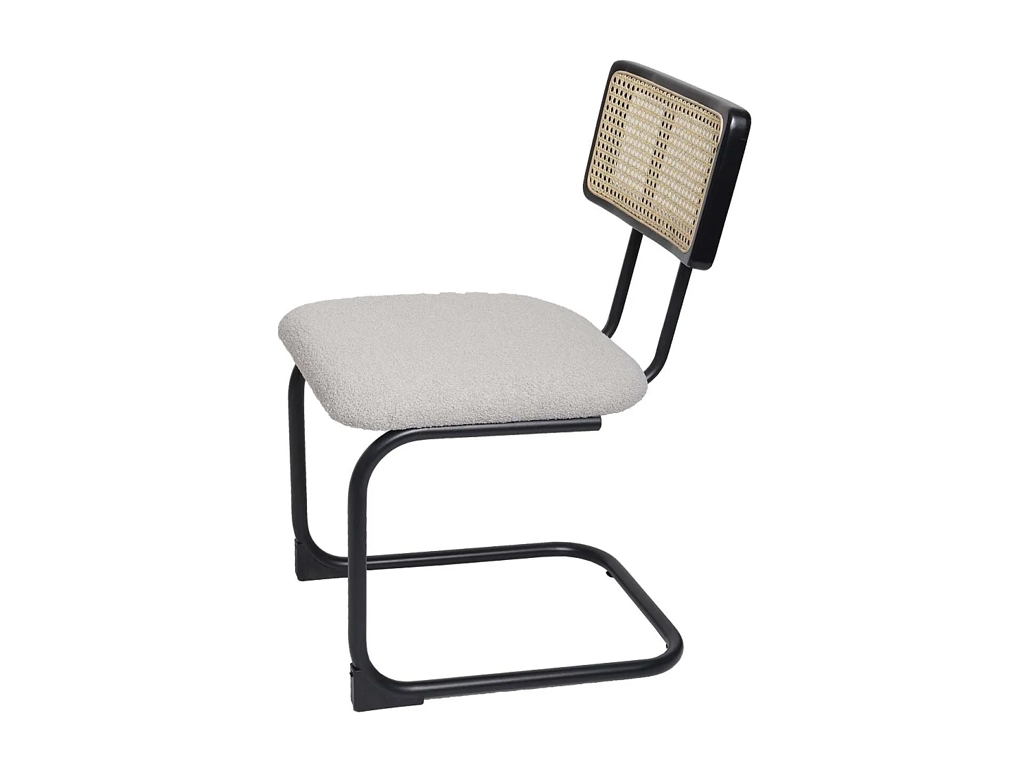 Freischwinger-Stuhl MCW-K88 (2er-Set), Stoff/Textil hellgrau