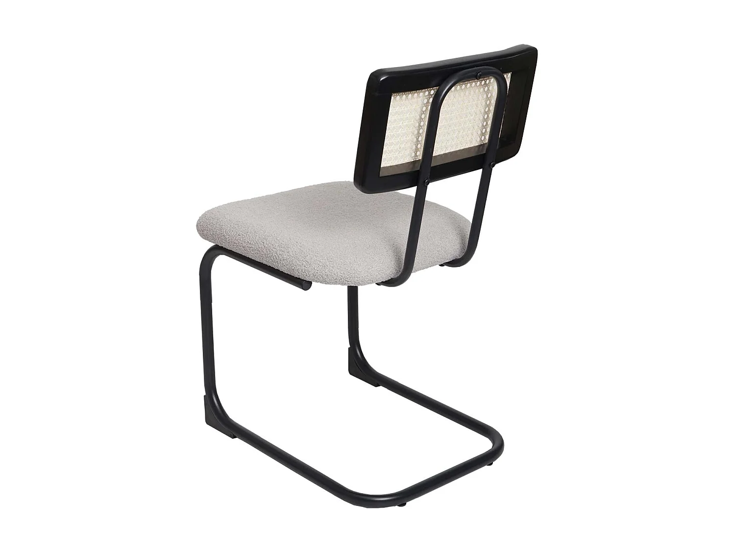 Chaise à piétement luge MCW-K88 (lot de 2),  tissu/textile gris clair