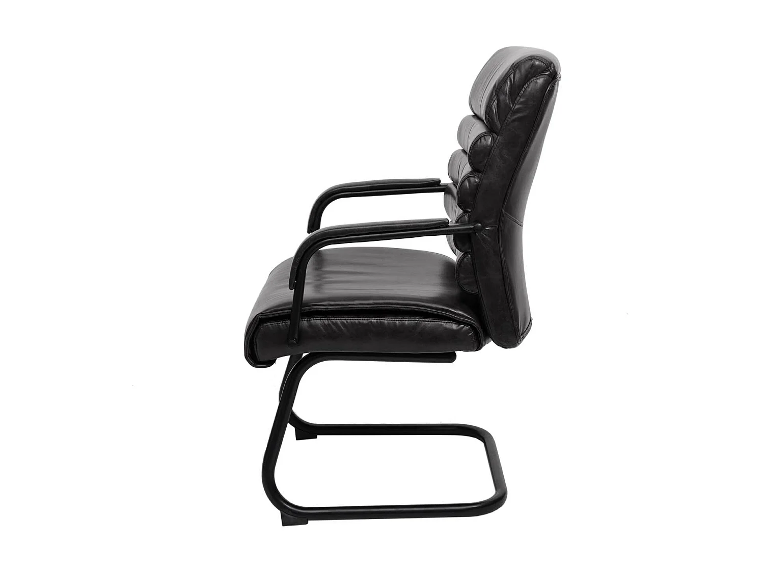 Konferenzstuhl MCW-H31, Kunstleder schwarz