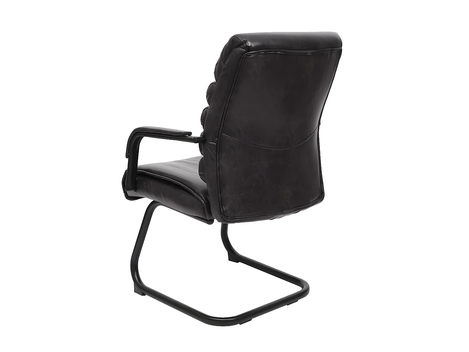 Konferenzstuhl MCW-H31, Kunstleder schwarz