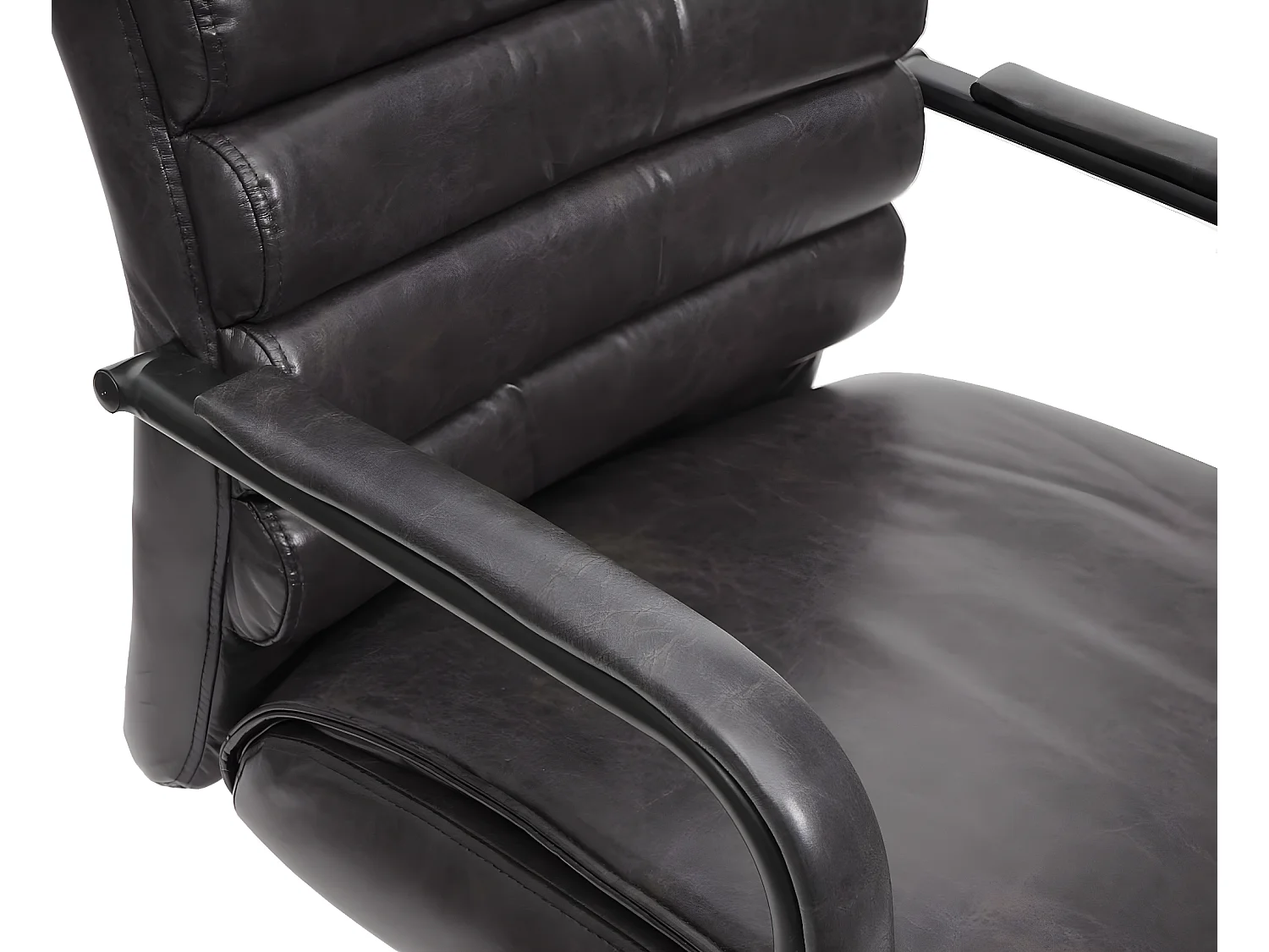 Konferenzstuhl MCW-H31, Kunstleder schwarz