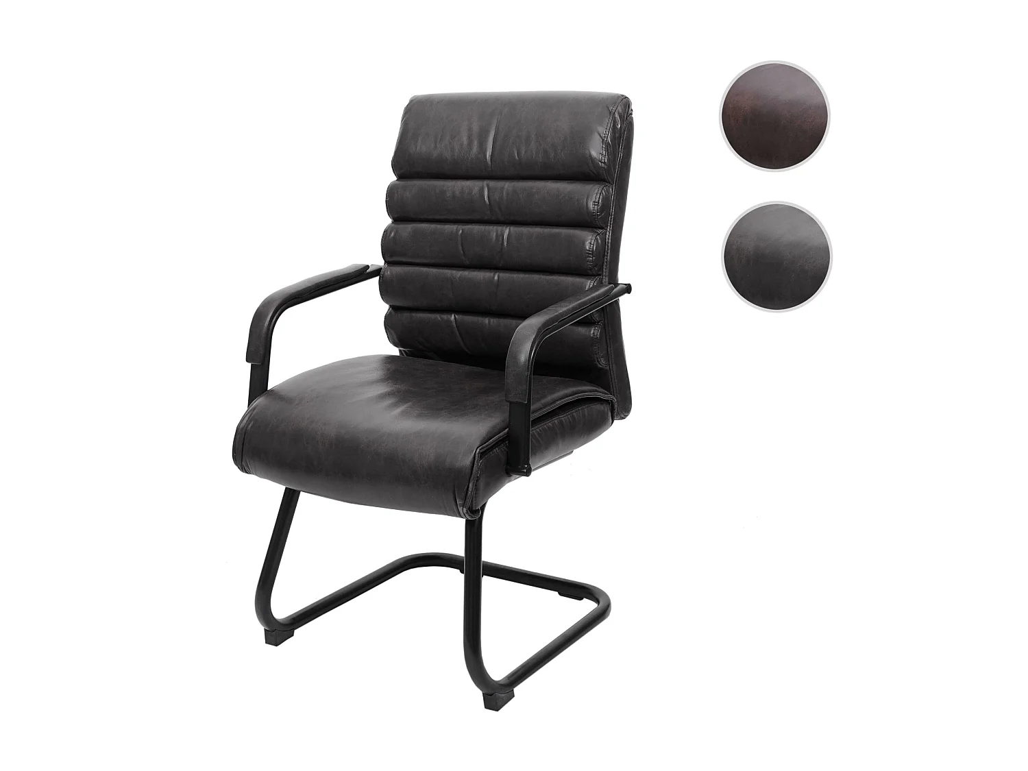 Konferenzstuhl MCW-H31, Kunstleder schwarz