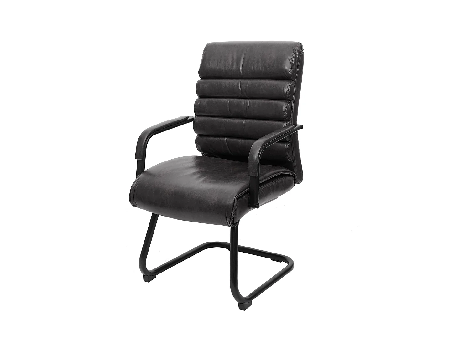 Conferentiestoel MCW-H31,  kunstleer zwart