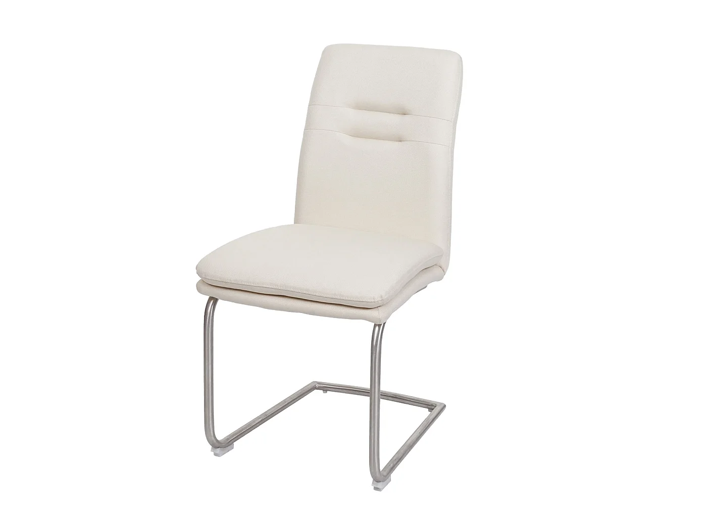 Set 2x sedie sala pranzo soggiorno cucina moderno MCW-H70 struttura a slitta tessuto avorio