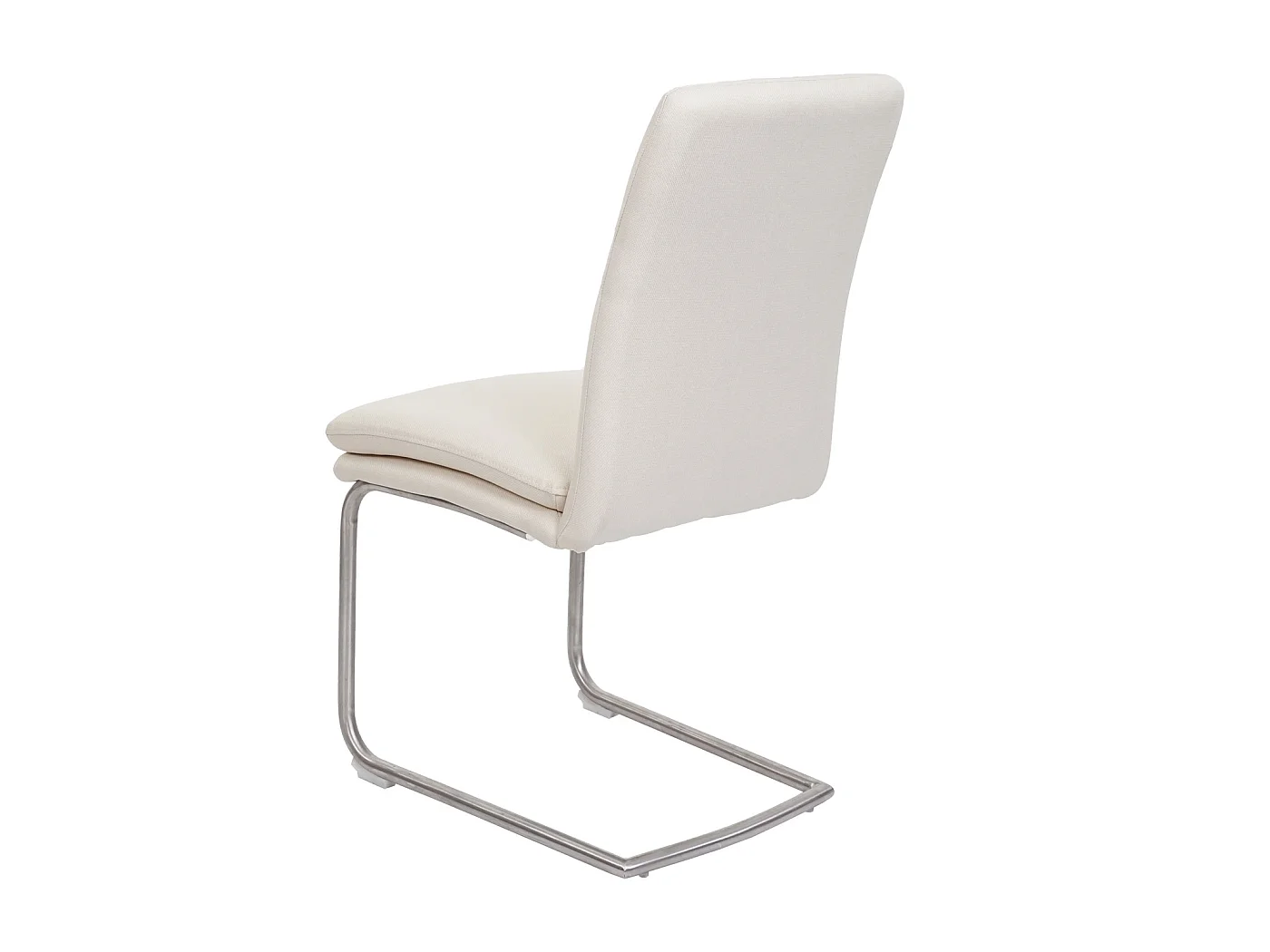 Set 2x sedie sala pranzo soggiorno cucina moderno MCW-H70 struttura a slitta tessuto avorio
