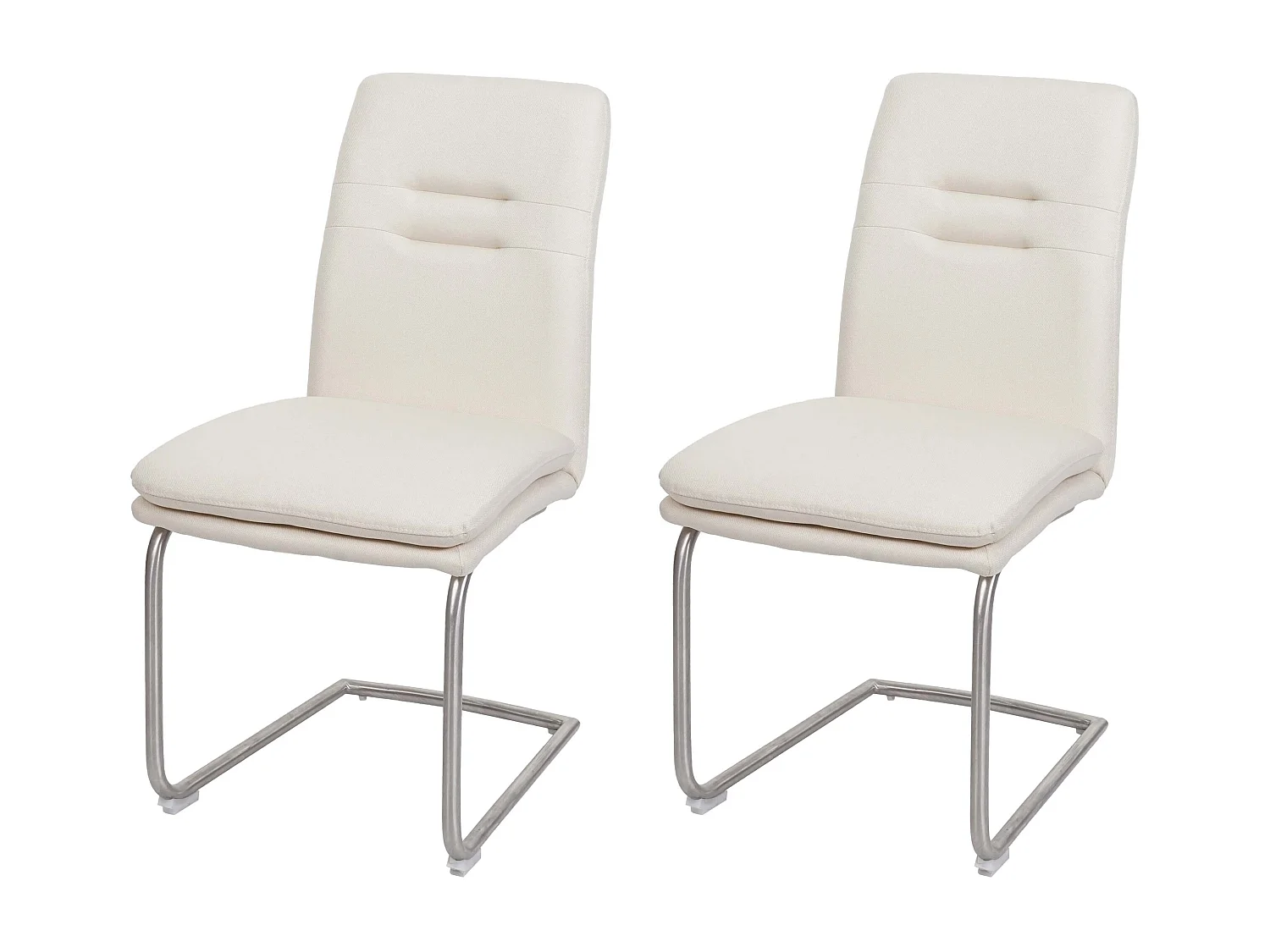 Chaise de salle à manger MCW-H70 (lot de 2),  crème-beige