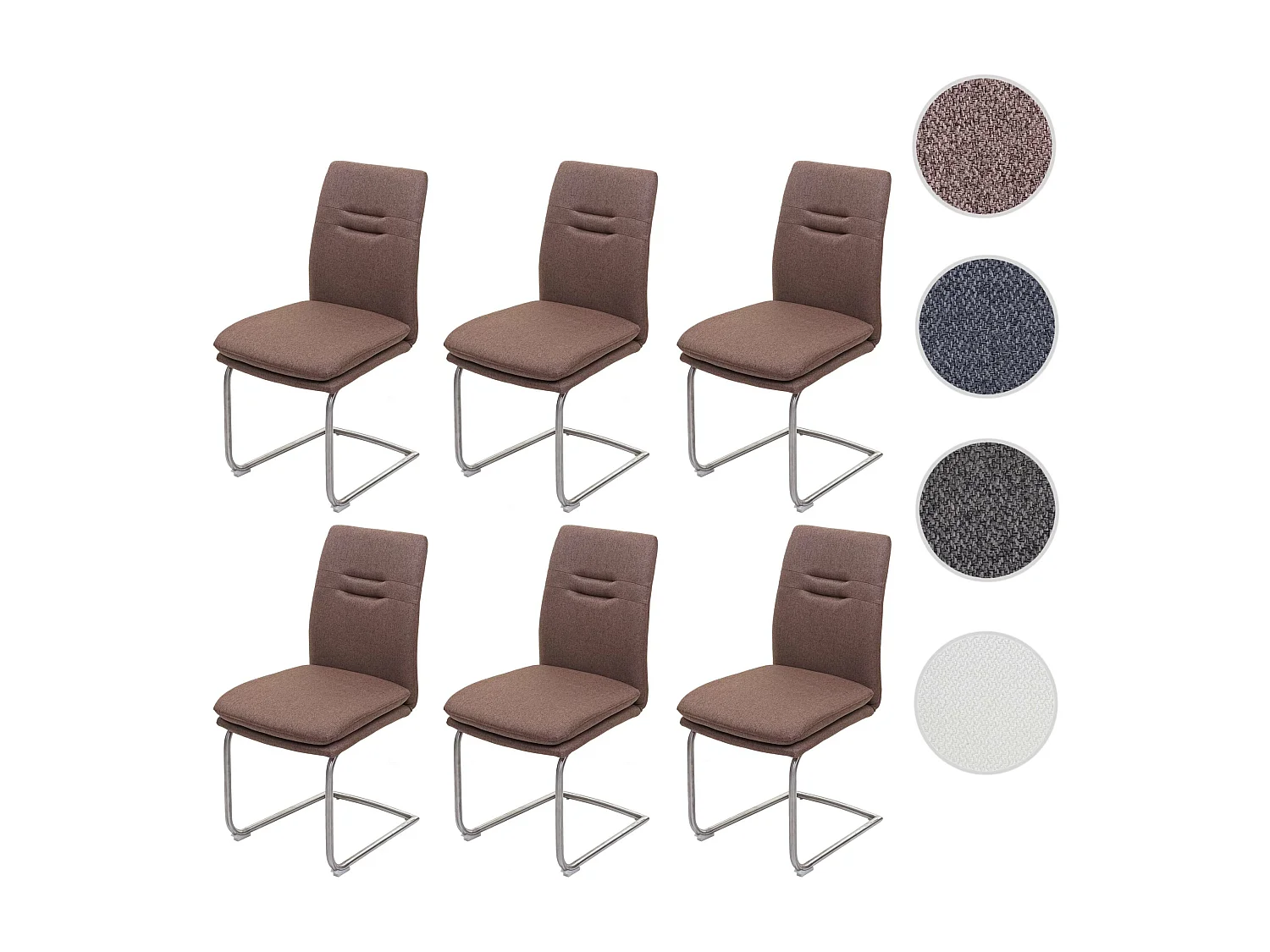 Eetkamerstoel MCW-H70 (set van 6),  bruin