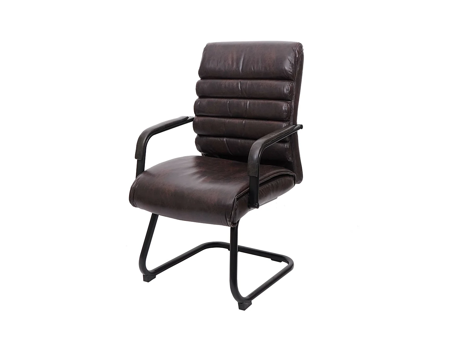 Siège de conférence MCW-H31,  cuir synthétique marron