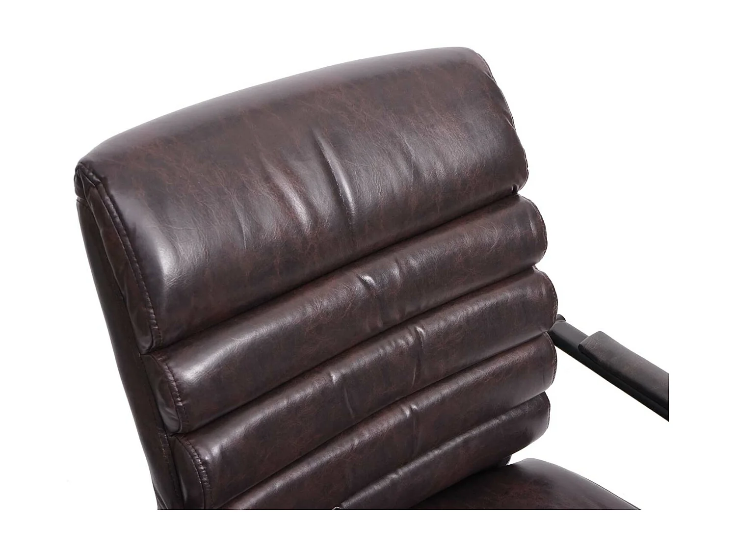 Konferenzstuhl MCW-H31, Kunstleder braun