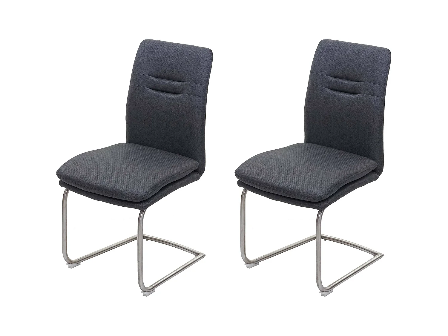 Silla de comedor MCW-H70 (set de 2),  gris oscuro