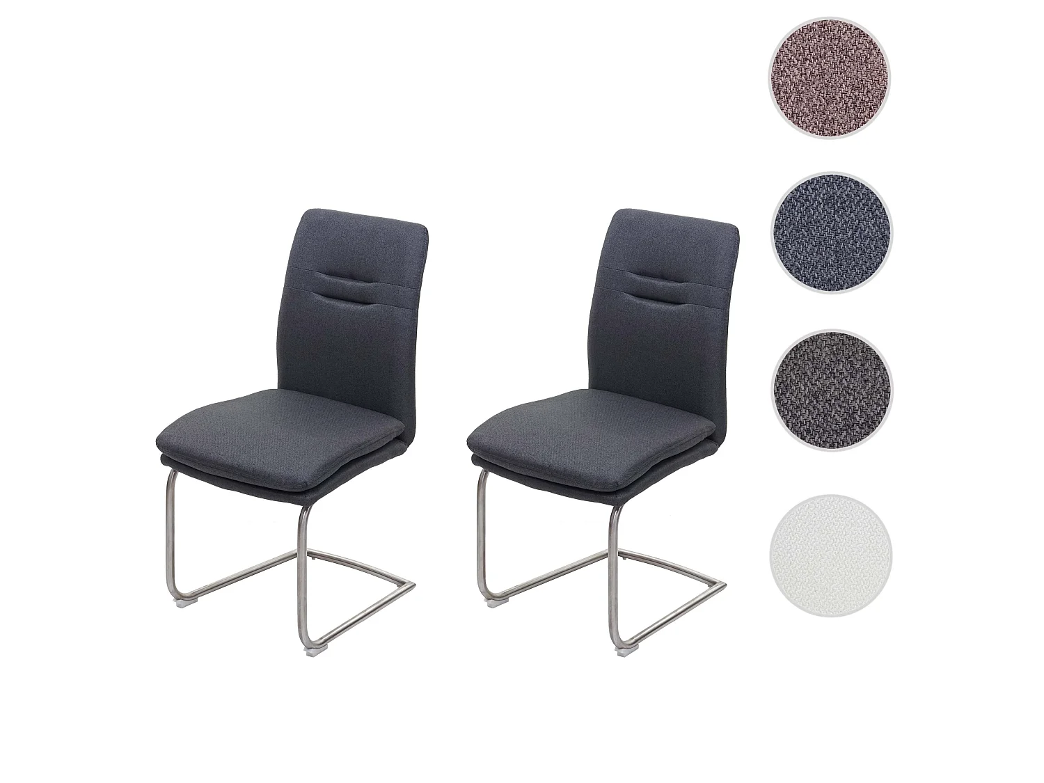 Krzesło do jadalni MCW-H70 (zestaw 2 sztuk),  ciemnoszary