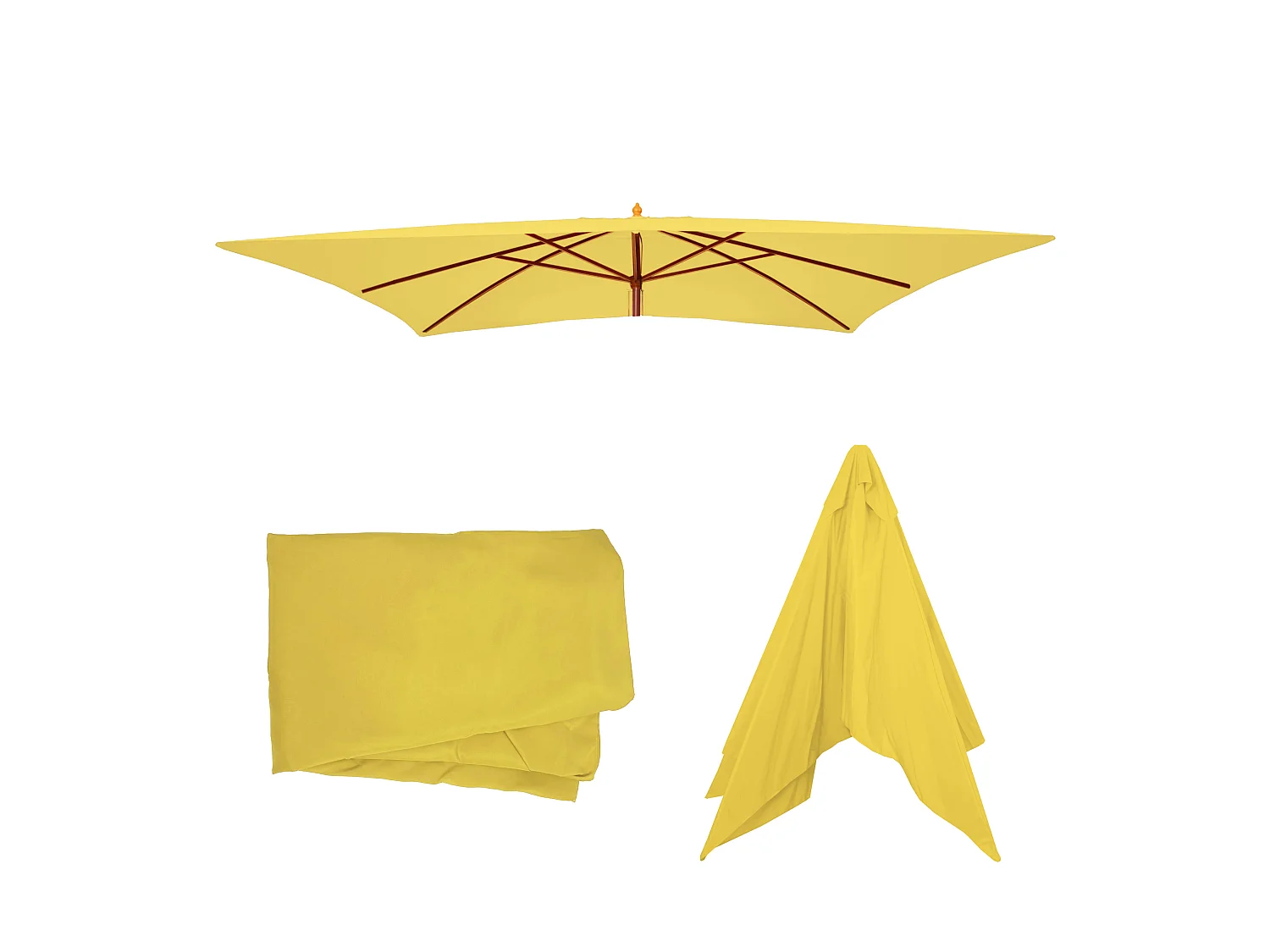 Toile de rechange pour parasol Lisbonne II,  jaune